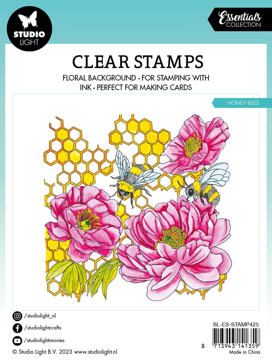 SL Clear Stamp Honey Bees Essentials 88.7x132x3mm 6 PC nr.425