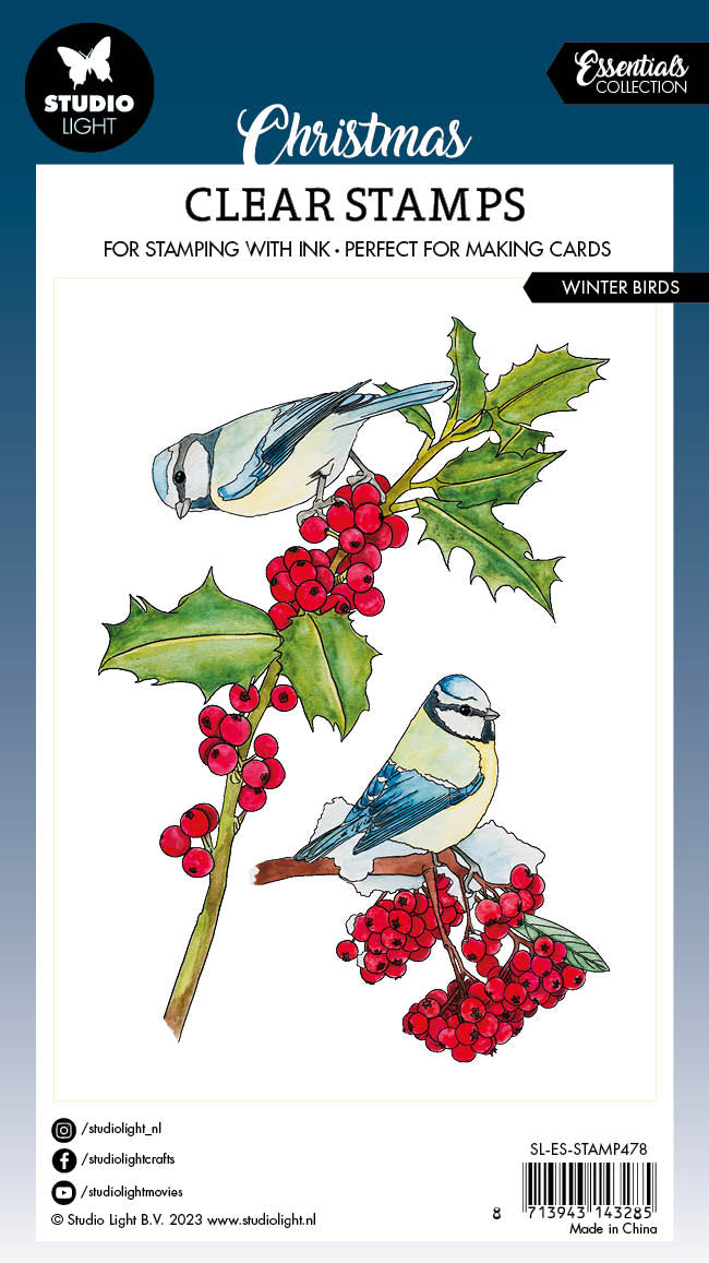 SL Clear Stamp Winter Birds Essentials 93x135,6x3mm 2 PC nr.478