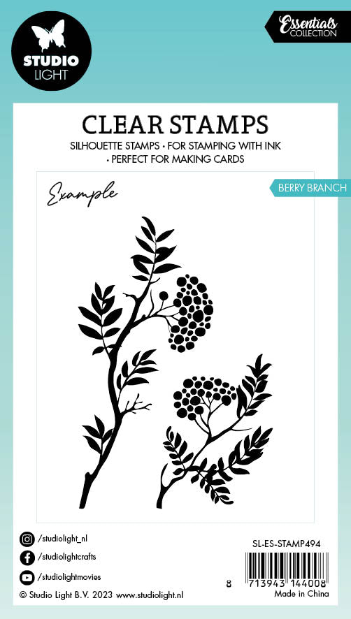 SL Clear Stamp Berry Branch Essentials 62x93x3mm 2 PC nr.494