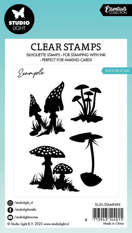 SL Clear Stamp Mushrooms Essentials 62x93x3mm 4 PC nr.495