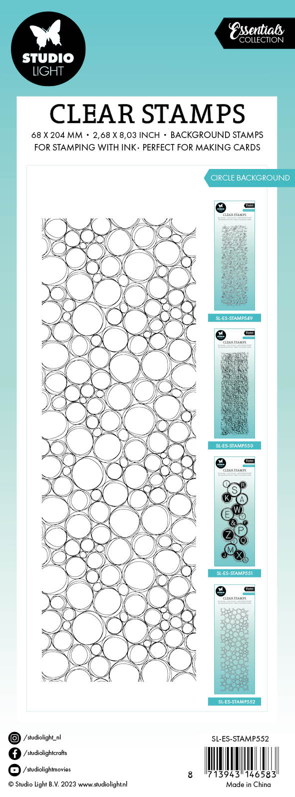 SL Clear Stamp Circle Background Essentials 68x204x3mm 1 PC nr.552