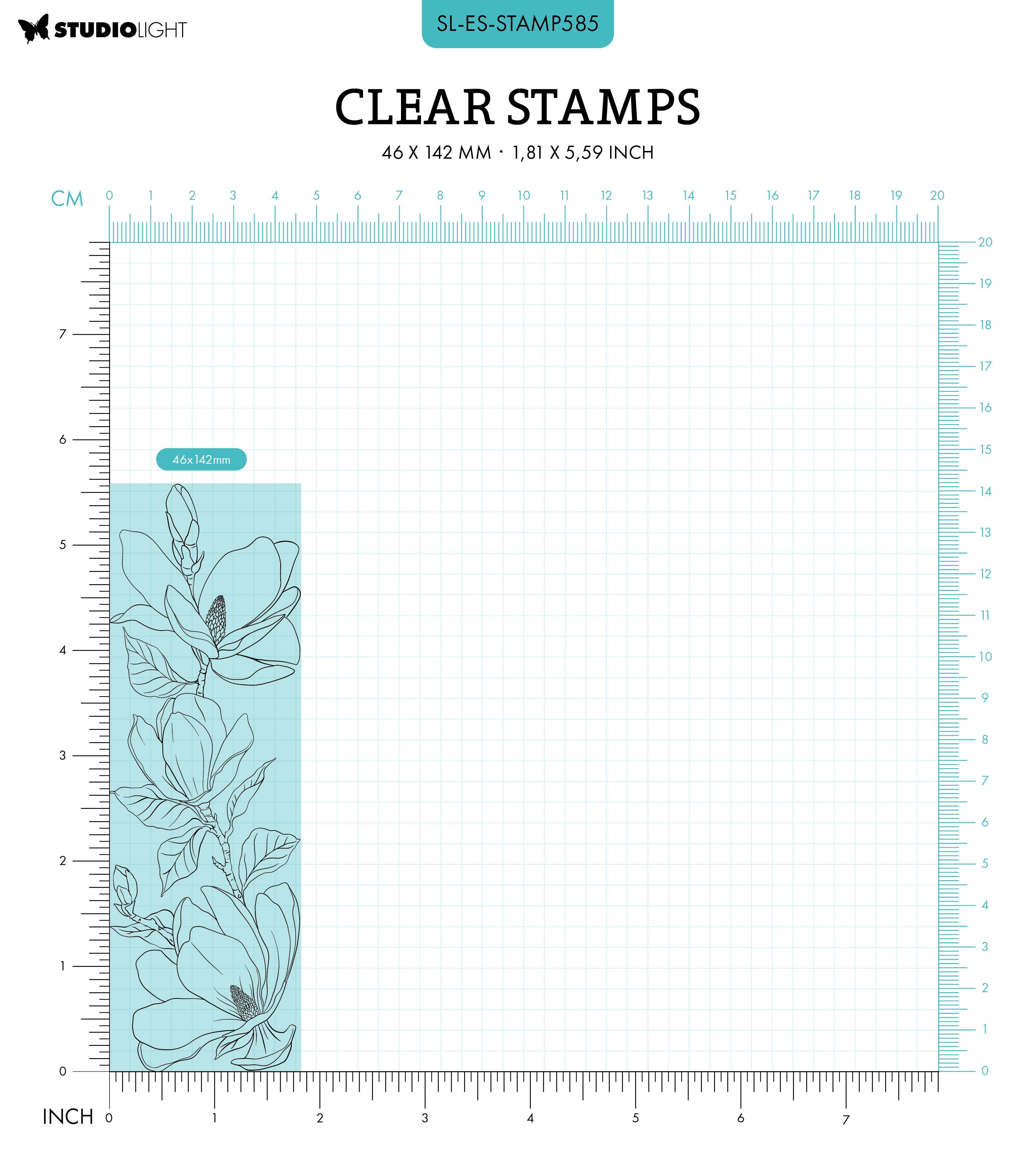 SL Clear Stamp Magnolia Essentials 46,2x142x3mm 1 PC nr.585