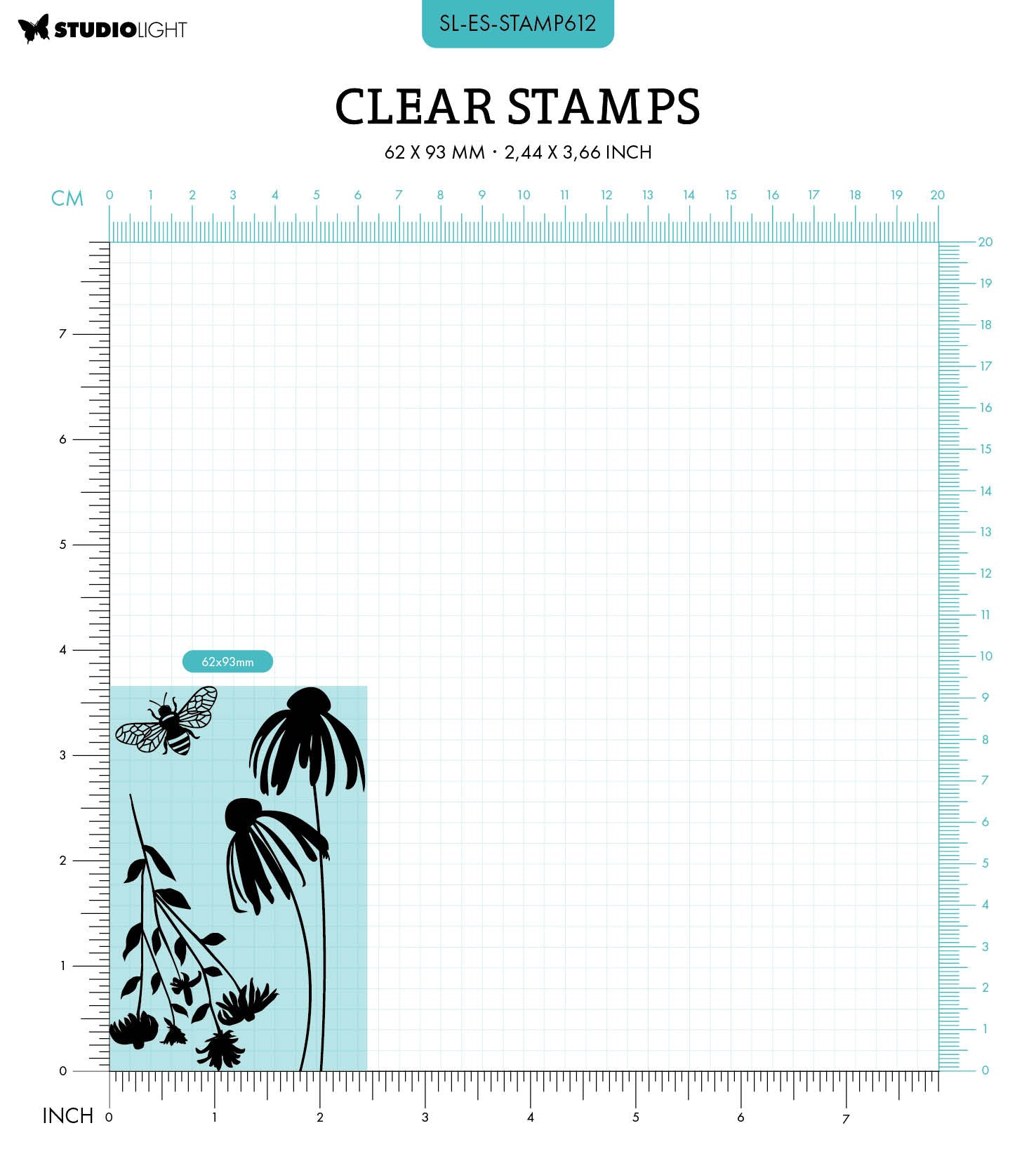SL Clear Stamp Echinacea Essentials 3 PC
