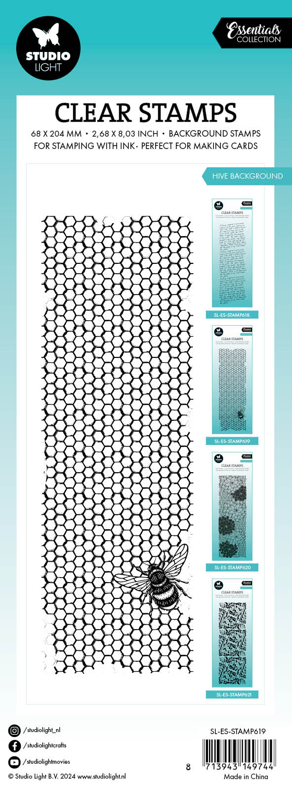 SL Clear Stamp Hive Background Essentials 1 PC