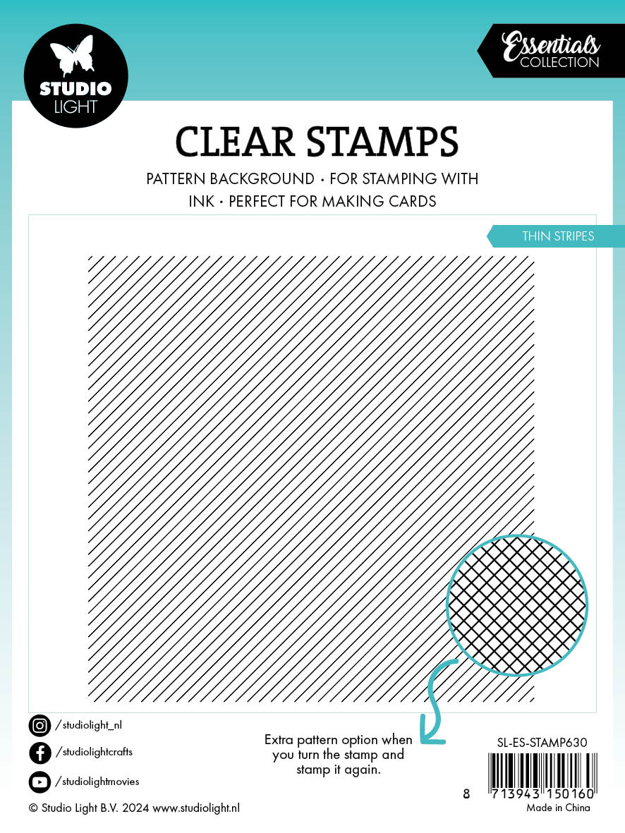 SL Clear Stamp Thin Stripes Essentials 1 PC