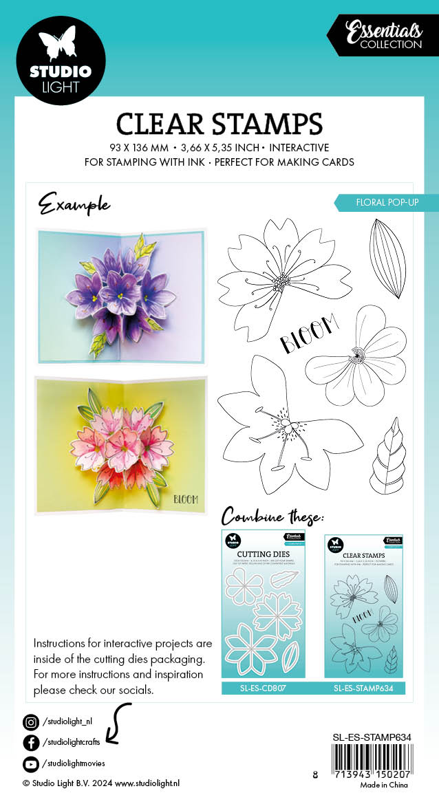SL Clear Stamp Floral Pop-Up Essentials 6 PC