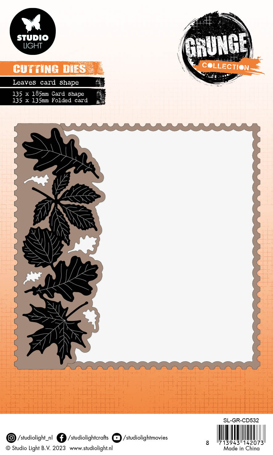 SL Cutting Dies Leaves Card Grunge Collection 185x135x1mm 3 PC nr.532