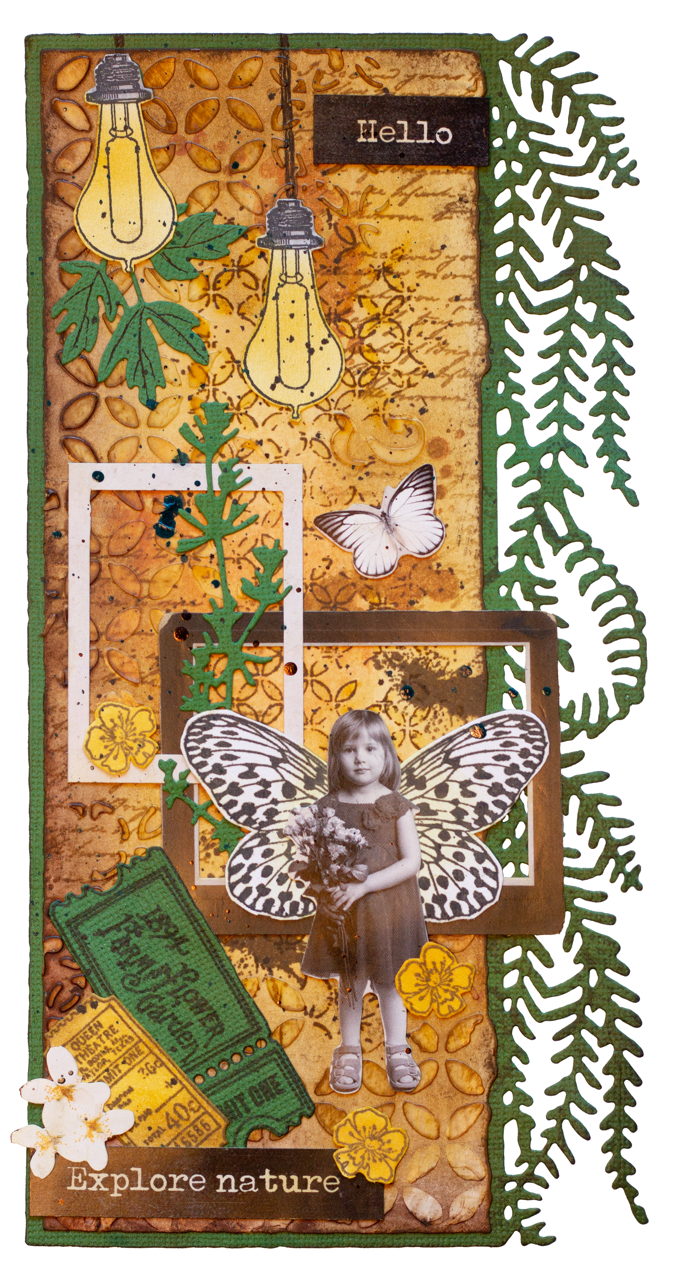 SL Clear Stamp Botanical Elements Grunge Collection 8 PC