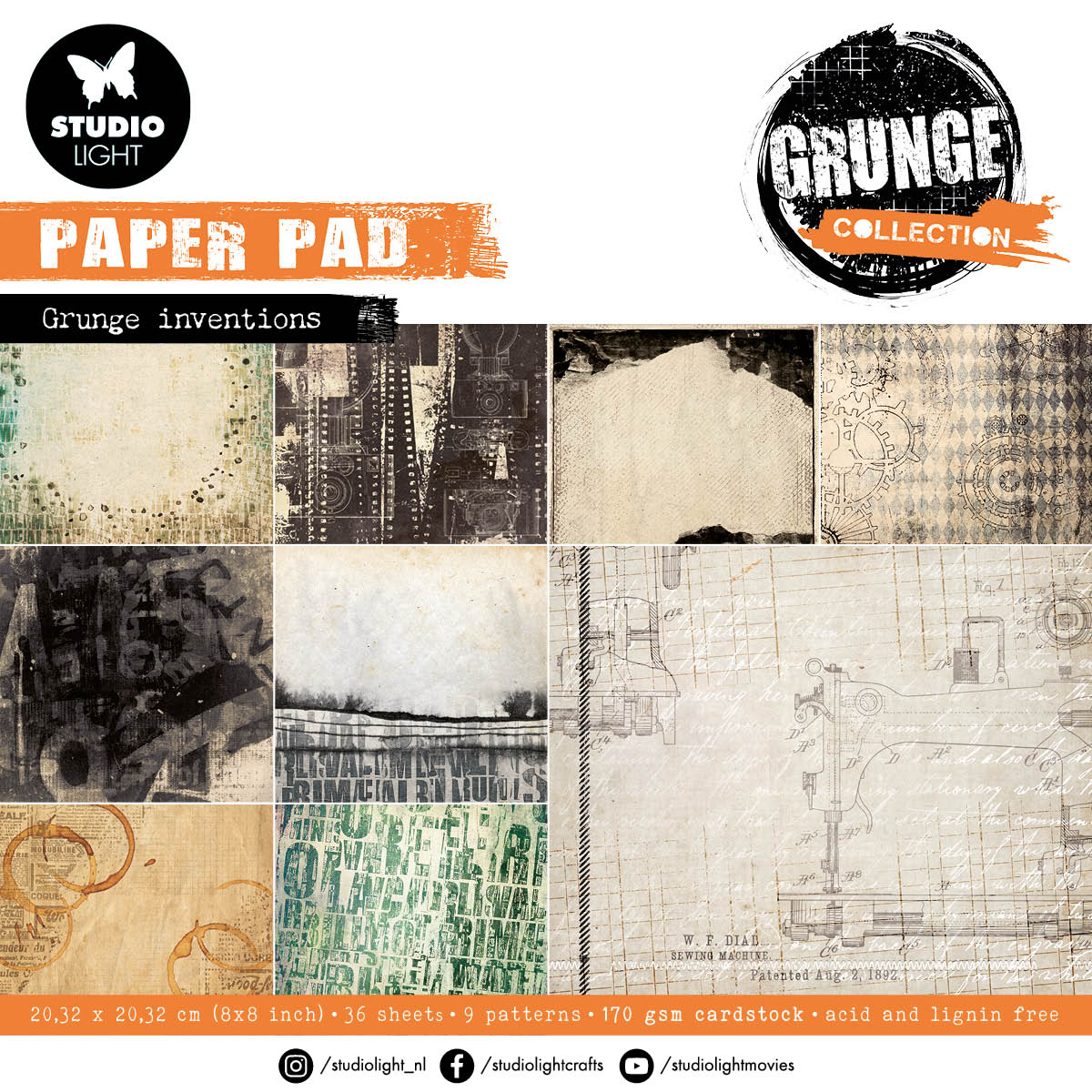 SL Paper Pads Grunge Papers Grunge Collection 203,2x203,2x9mm 36 SH  nr.110