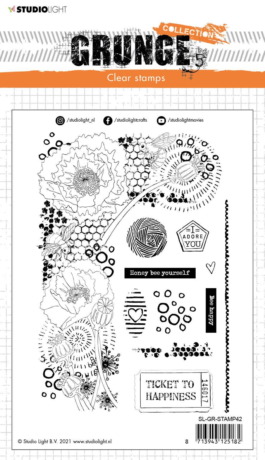 SL Clear Stamp Elements Grunge Collection 210x148mm nr.42