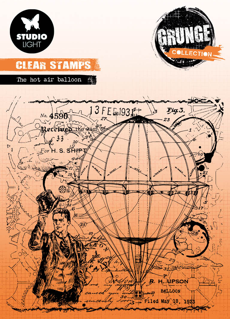 SL Clear Stamps The Hot Air Balloon Grunge Collection 122x122x3mm 1 PC nr.513