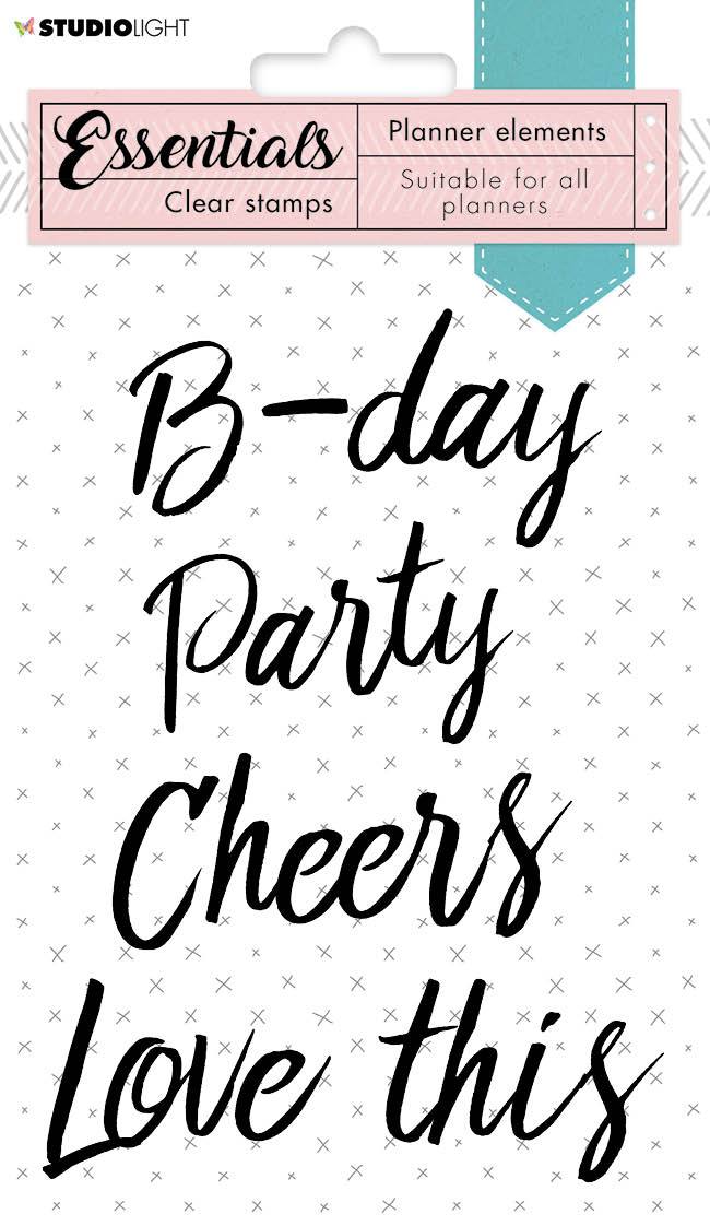 SL Clear Stamp Text party Planner Essentials 105x148mm nr.08