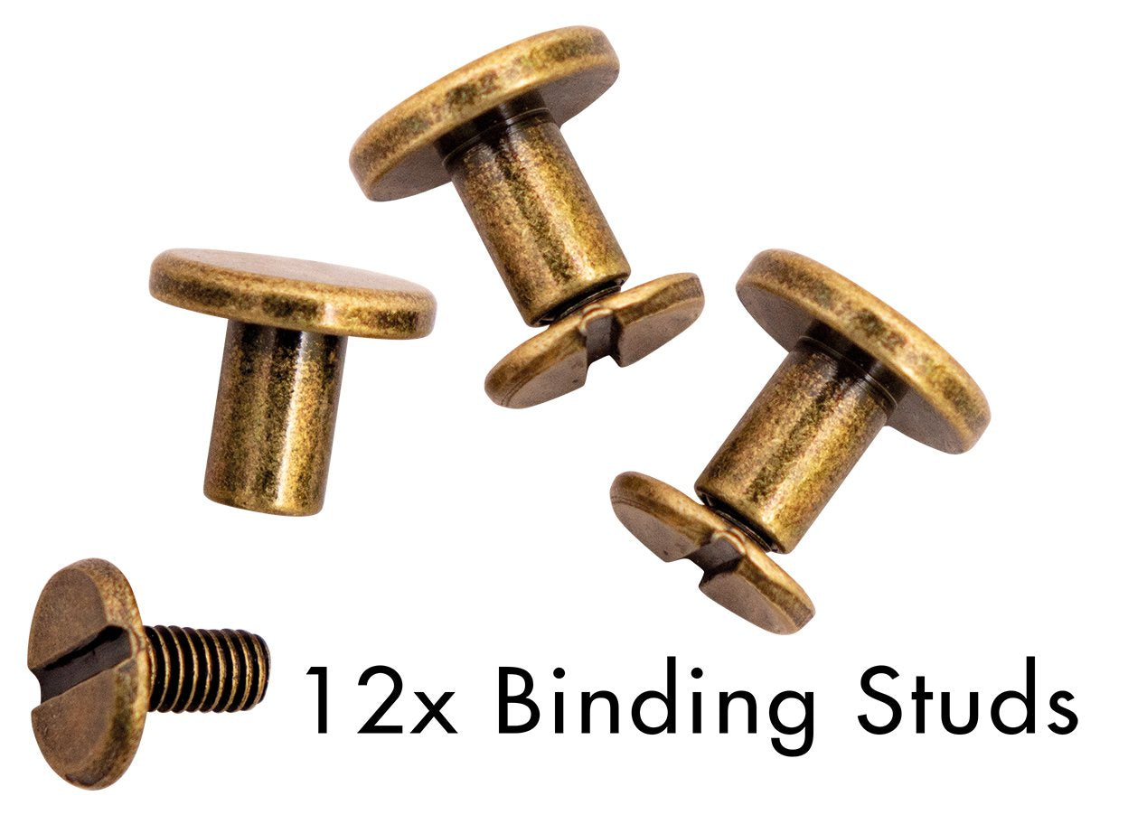 SL Binding Studs Old Gold Planner Essentials 9x9x7mm 12 PC nr.02