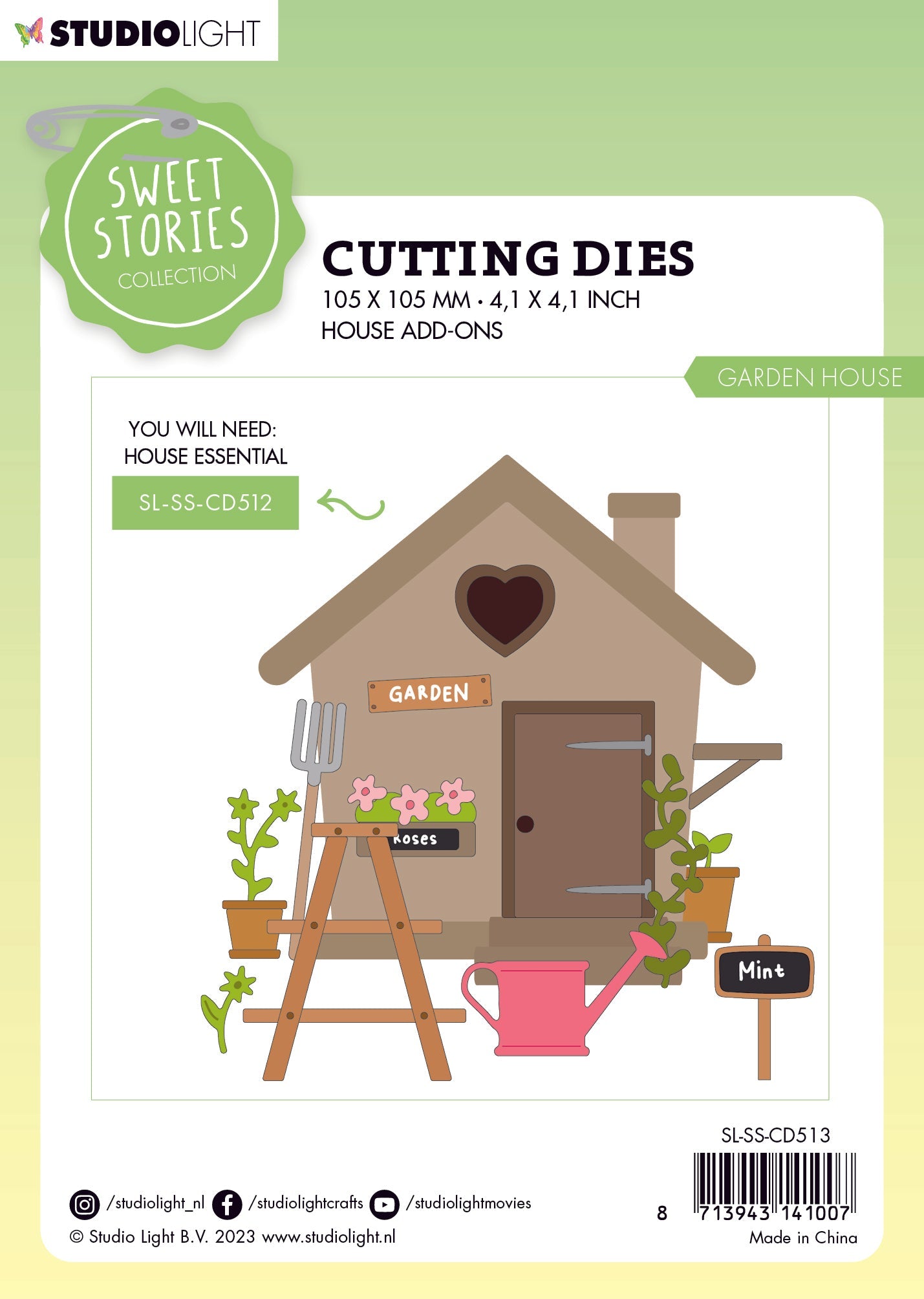 SL Cutting Die Garden House Add-Ons Sweet Stories 105x105x1mm 10 PC nr.513