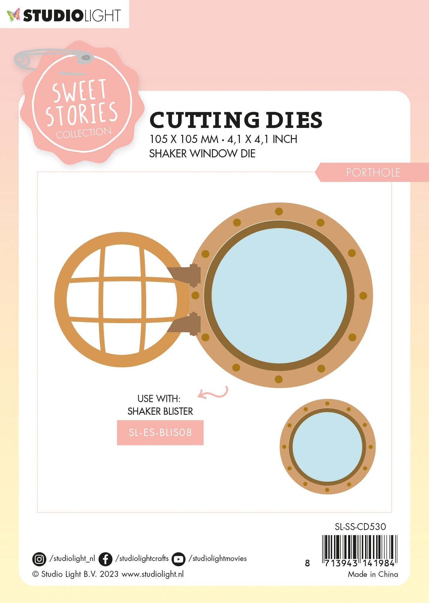 SL Cutting Die Porthole Sweet Stories 105x105x1mm 7 PC nr.530