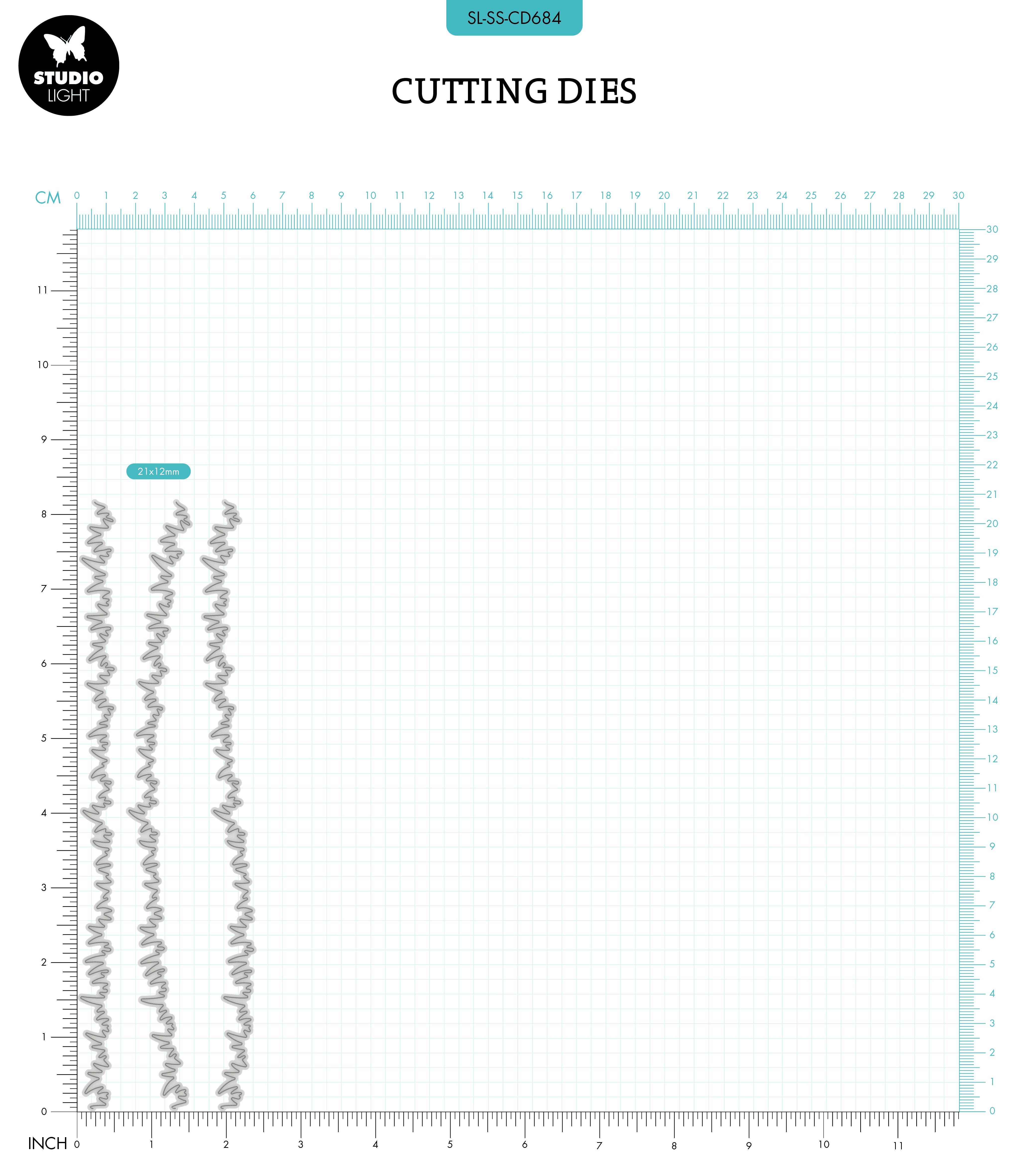 SL Cutting Die Grass Borders Sweet Stories 208x61x1mm 3 PC nr.684