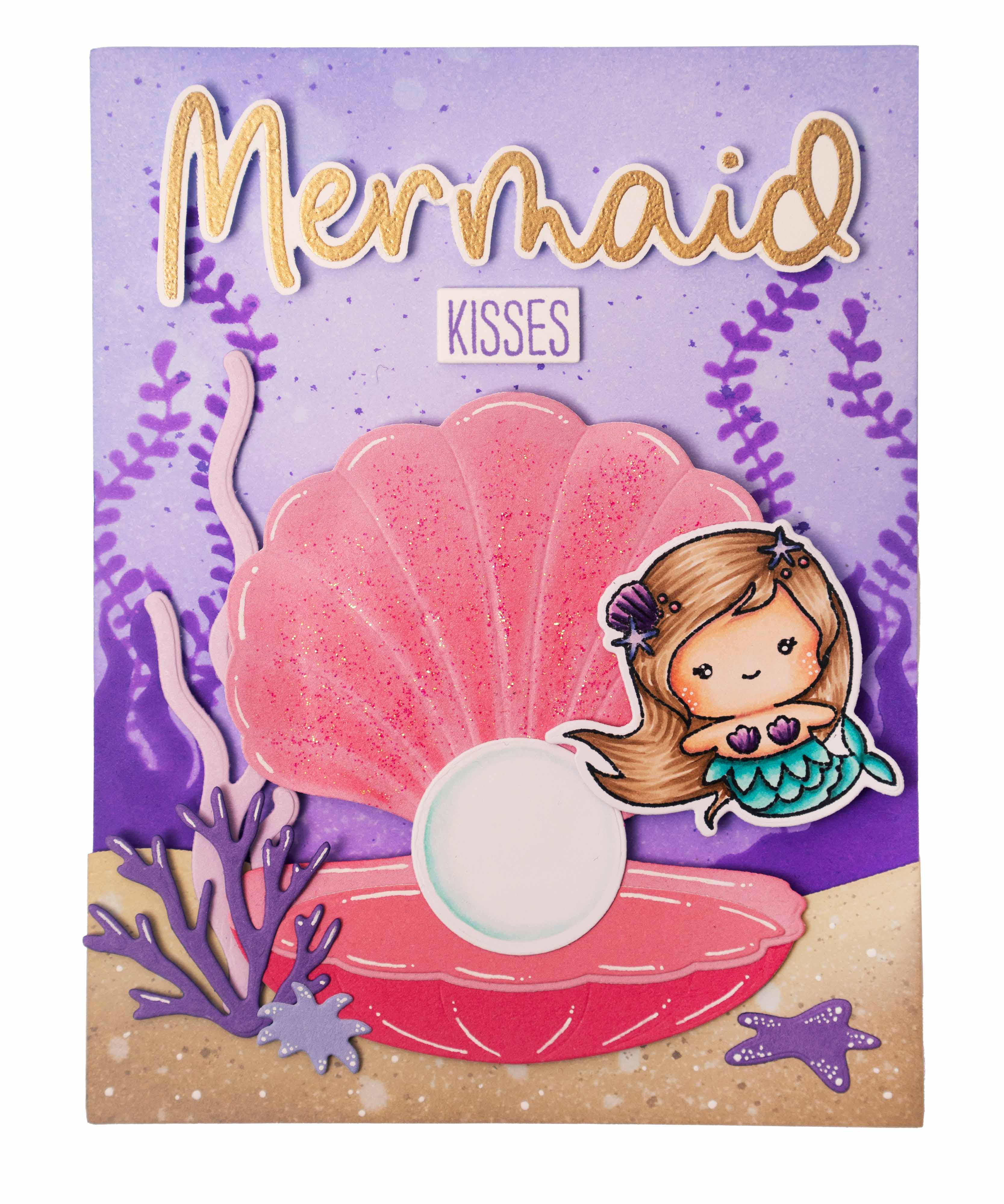 SL Clear Stamp Quotes Large Mermaid Kisses Sweet Stories 148x105x3mm 7 PC nr.441