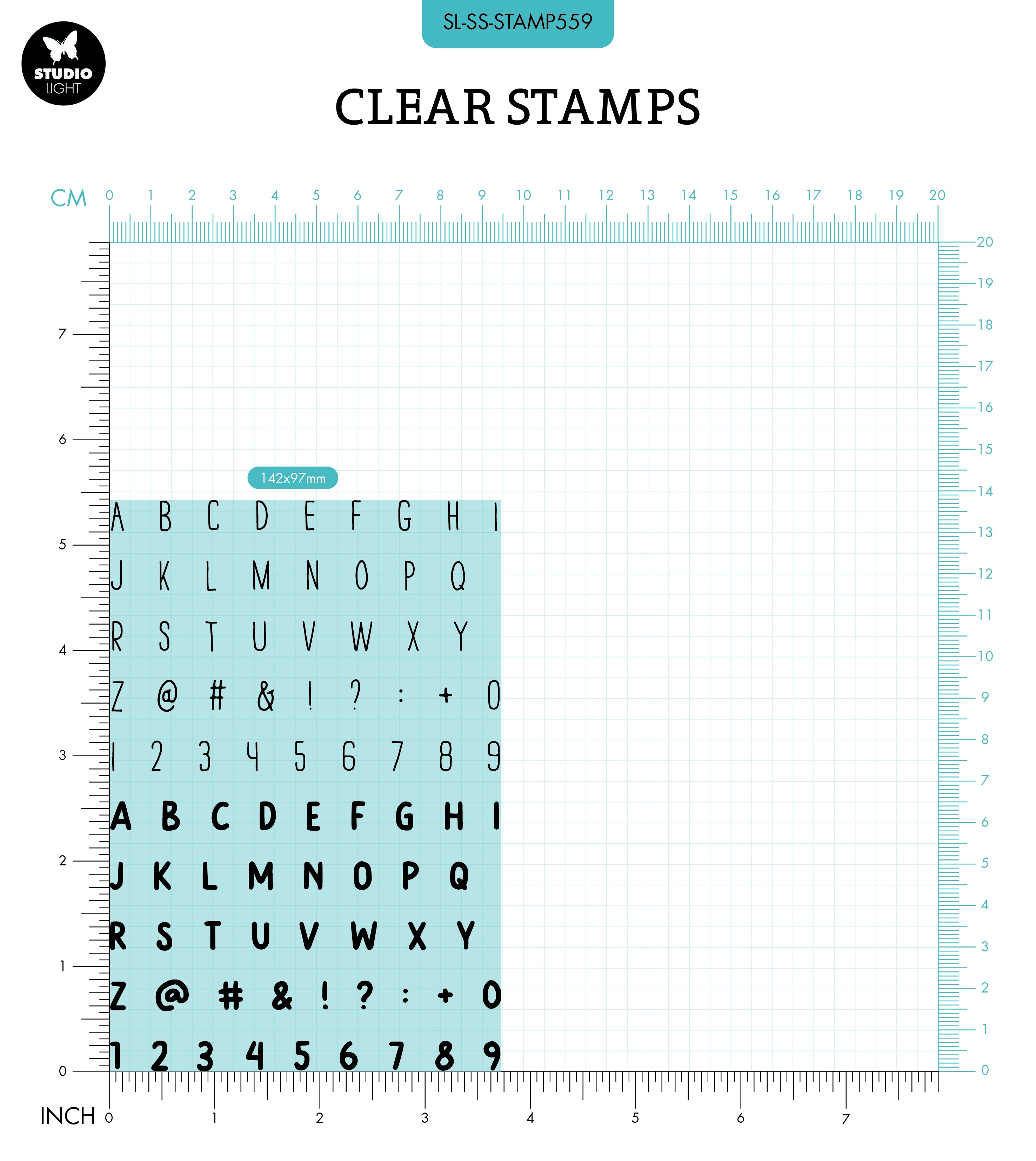 SL Clear Stamp Alphabet Sweet Stories 148x105x3mm 86 PC nr.559