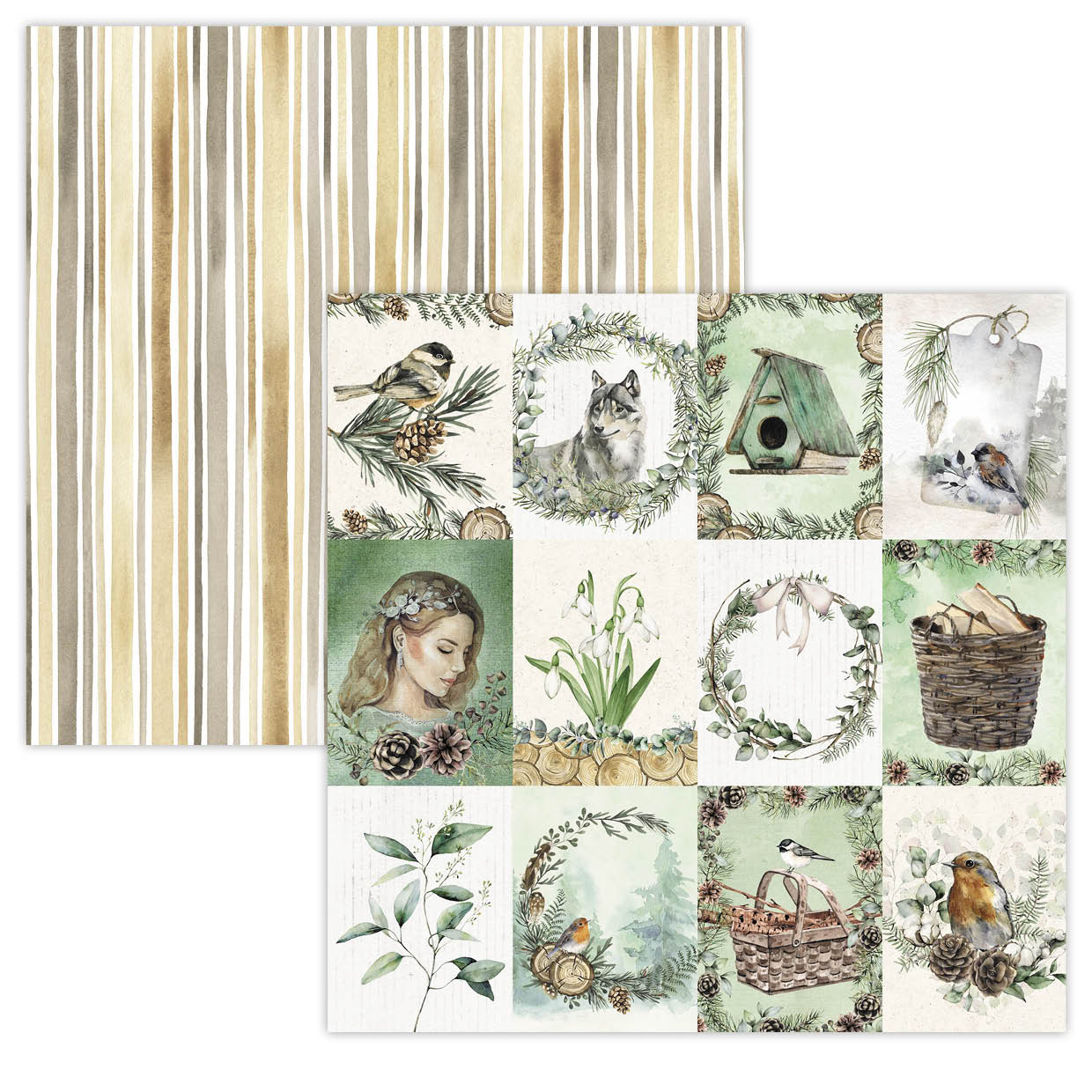 SL Paperset Background Paper Winter Garden 304,8x304,8x3mm 12 SH nr. 03