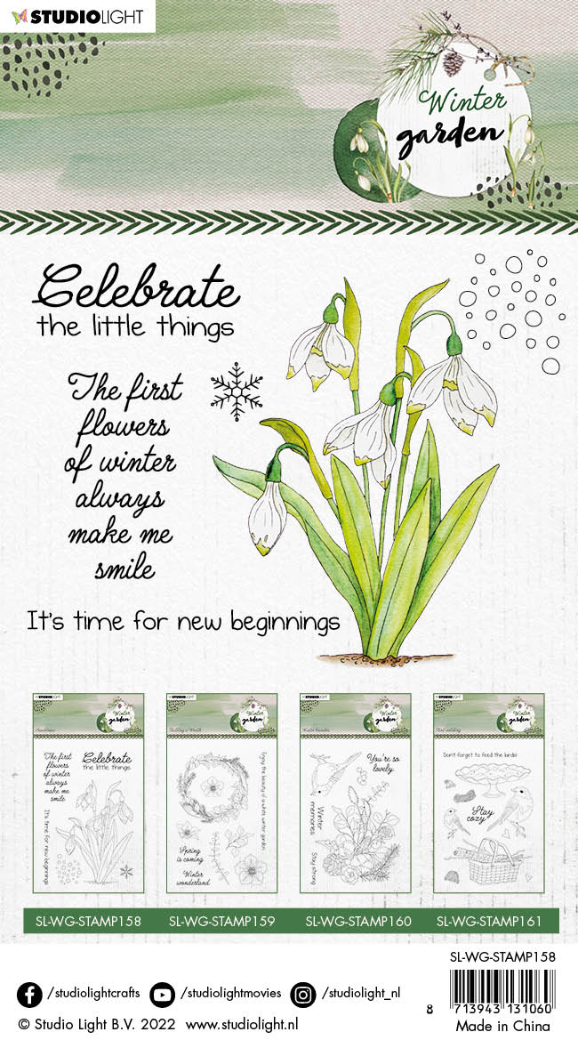 SL Clear Stamp Snowdrops Winter Garden 105x148x3mm 1 PC nr. 158