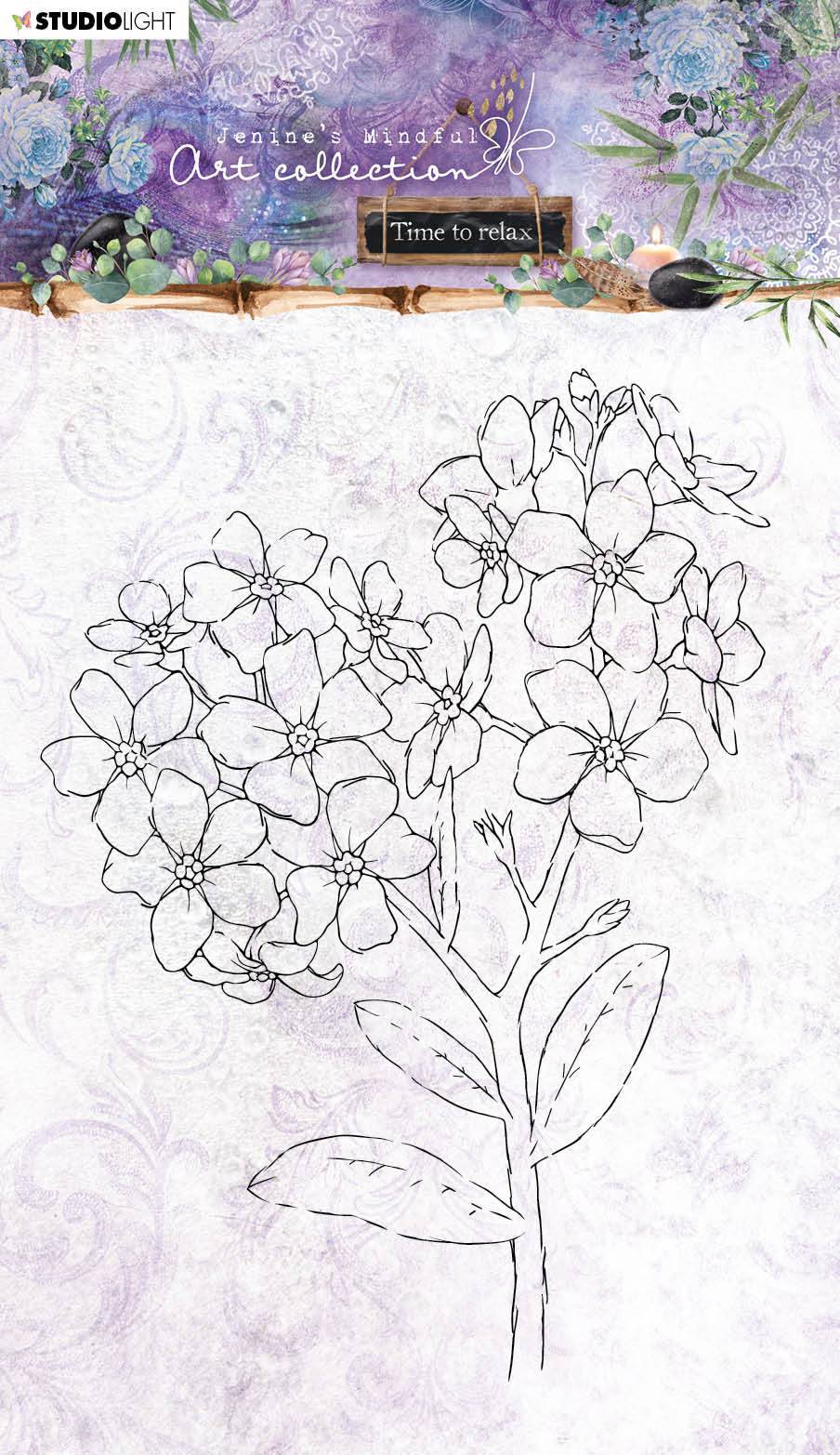 Jenine's Mindful Art Clear Stamp Forget-me-not Time to Relax 2.0 148x210mm nr.22