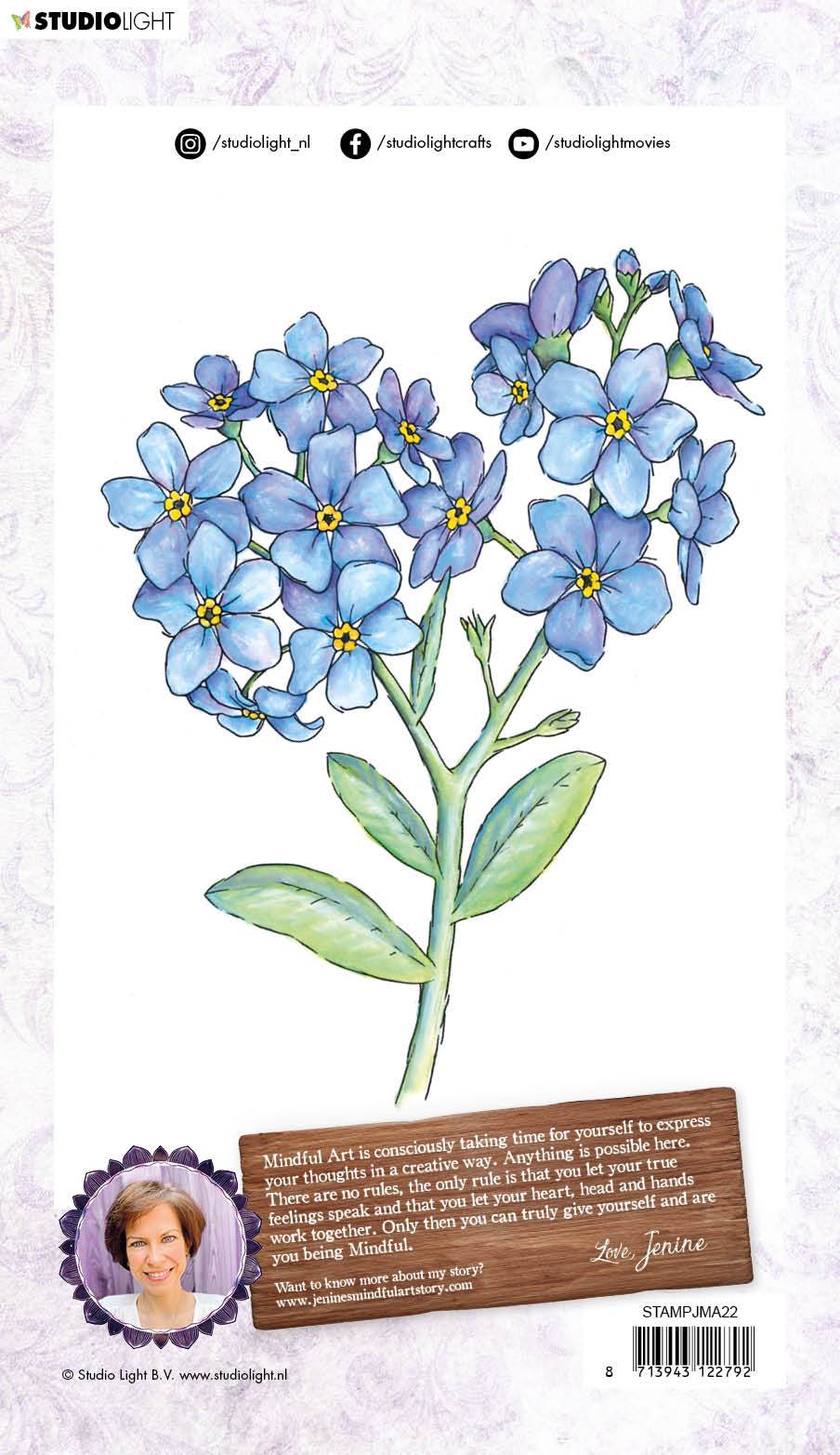 Jenine's Mindful Art Clear Stamp Forget-me-not Time to Relax 2.0 148x210mm nr.22