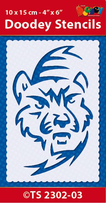 Stencil 10x15 cm Tiger