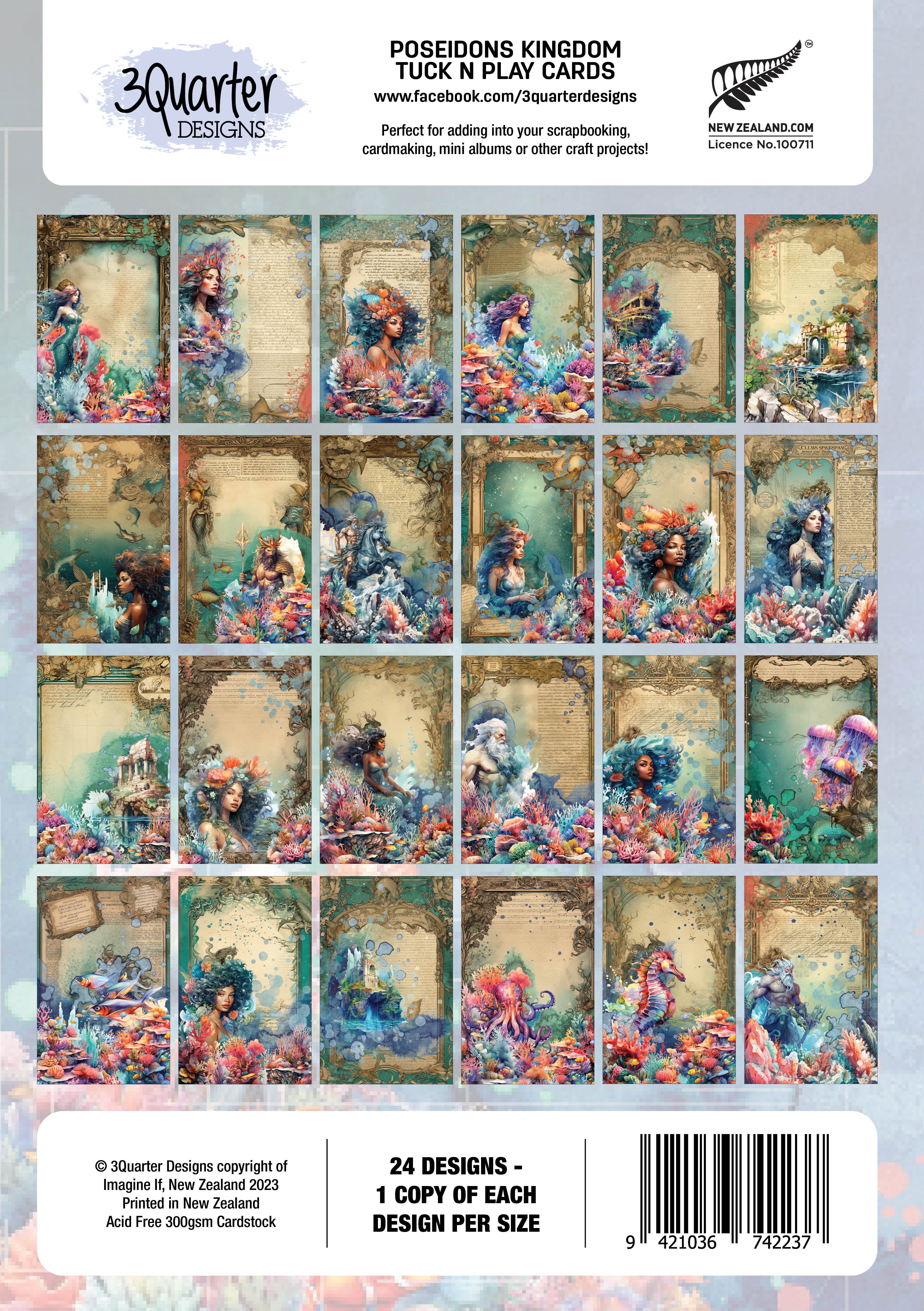 3Quarter Designs Poseidon's Kingdom Tuck N Play Cards