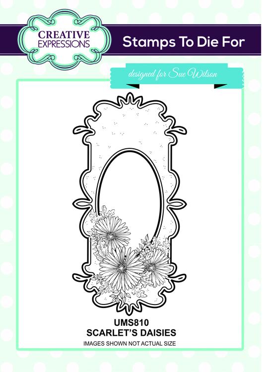 Creative Expressions Scarlet's Daisies Pre Cut Stamp