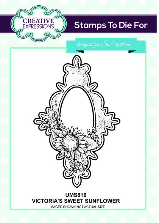 Creative Expressions Victoria's Sweet Sunflower Pre Cut Stamp