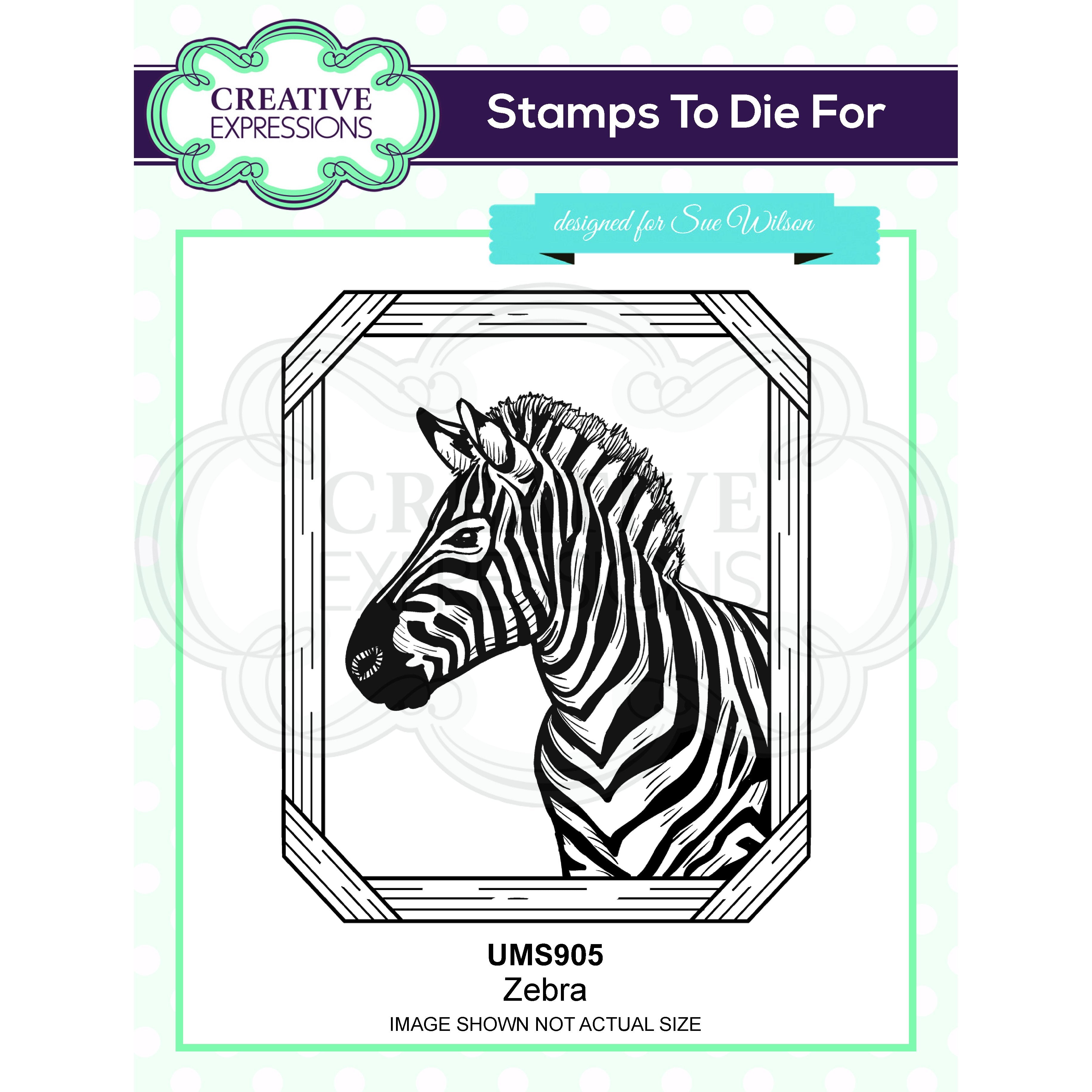 Zebra Pre Cut Stamp Co-ords with CED1316