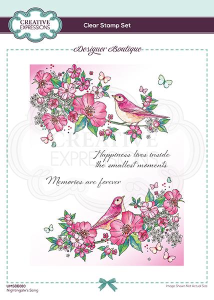 Designer Boutique Collection Nightingale's Song A5 Clear Stamp