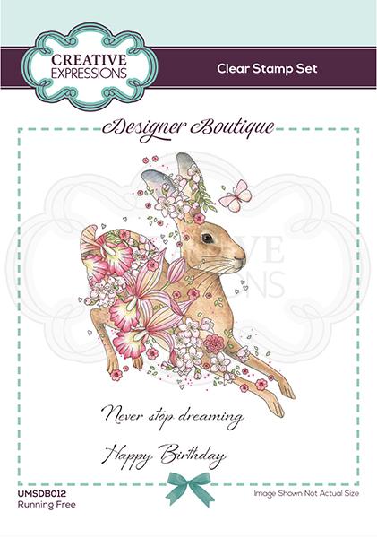 Designer Boutique Collection Running Free A6 Clear Stamp