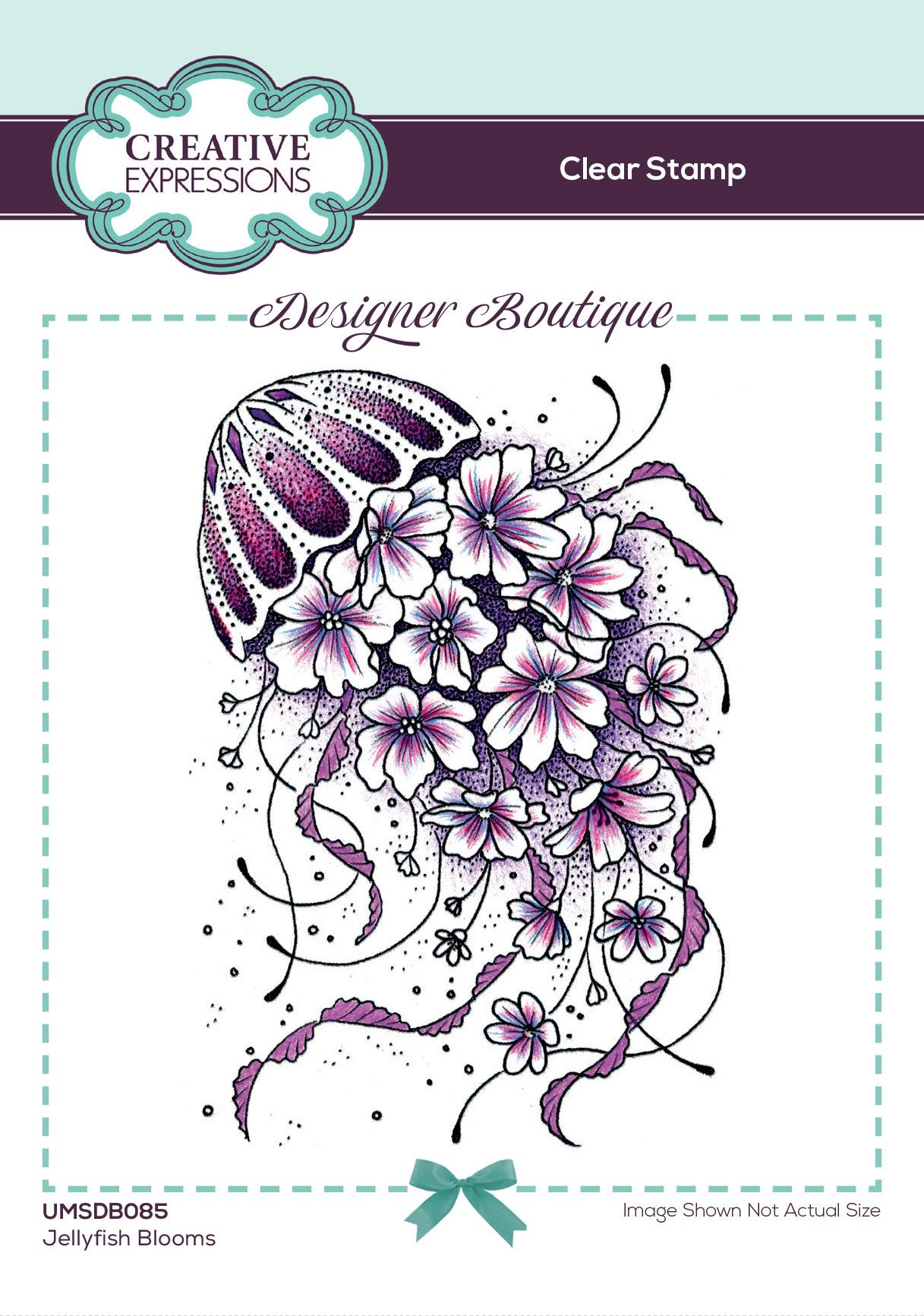 Creative Expressions Designer Boutique Collection Jellyfish Blooms A6 Clear Stamp Set