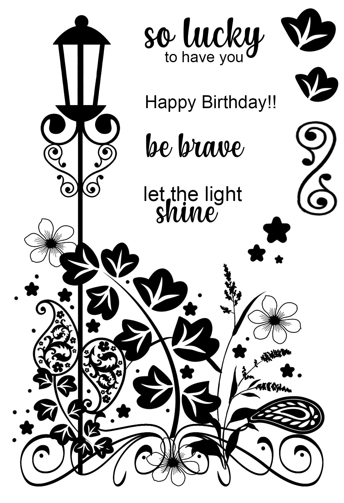 Creative Expressions Designer Boutique Go With The Glow 6 in x 4 in Clear Stamp Set