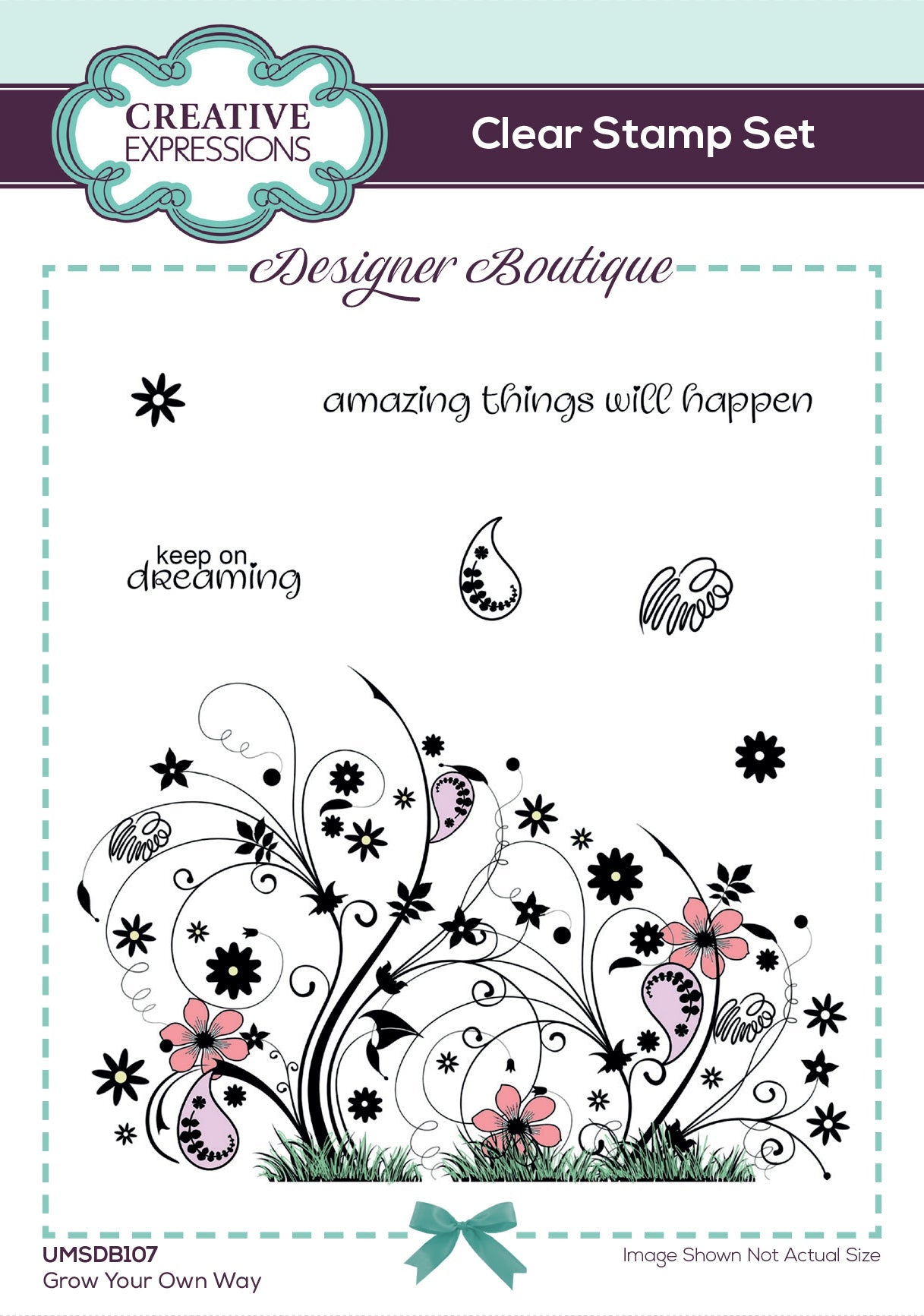 Creative Expressions Designer Boutique Grow Your Own Way 6 in x 4 in Clear Stamp Set