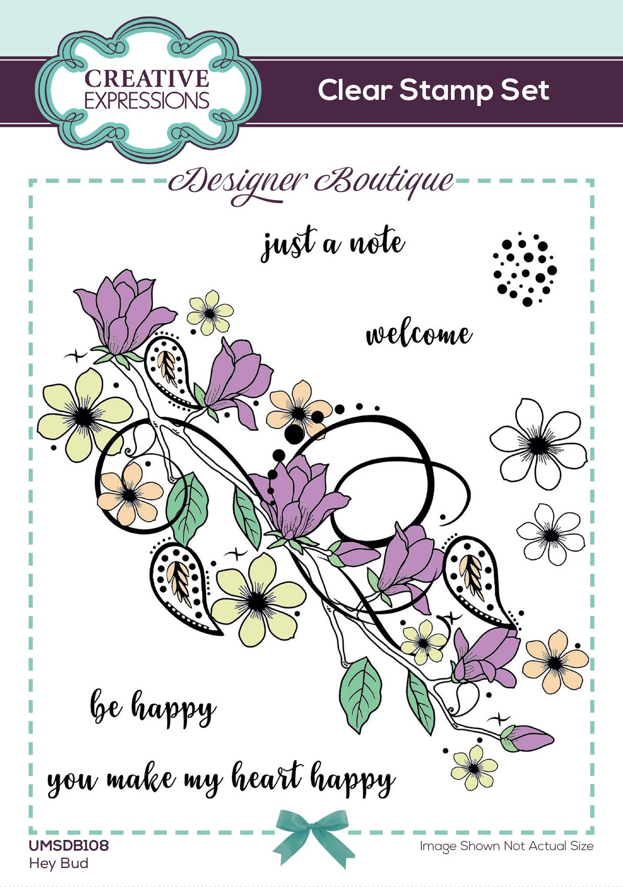 Creative Expressions Designer Boutique Hey Bud 6 in x 4 in Clear Stamp Set