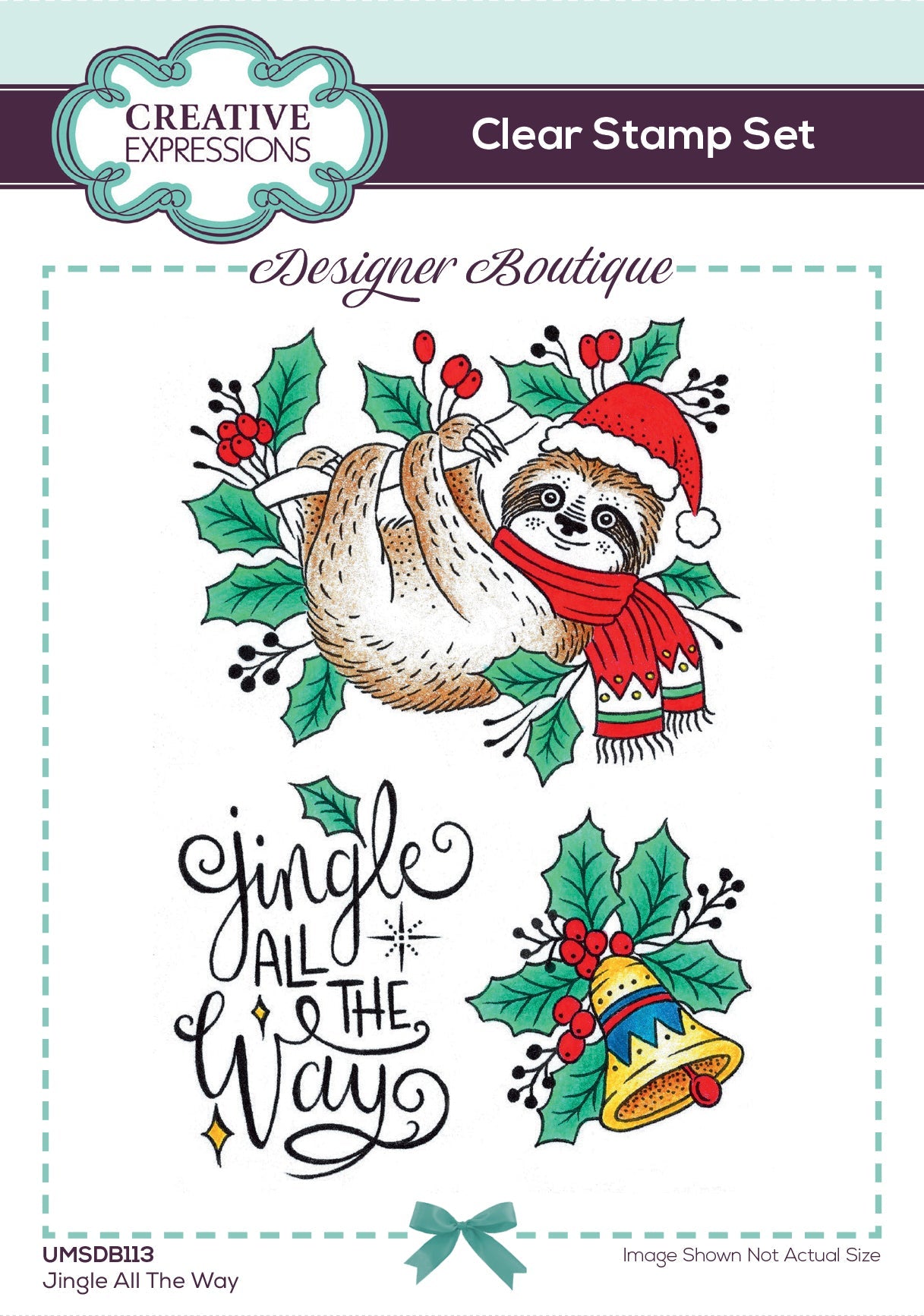 Creative Expressions Designer Boutique Jingle All The Way 6 in x 4 in Clear Stamp Set