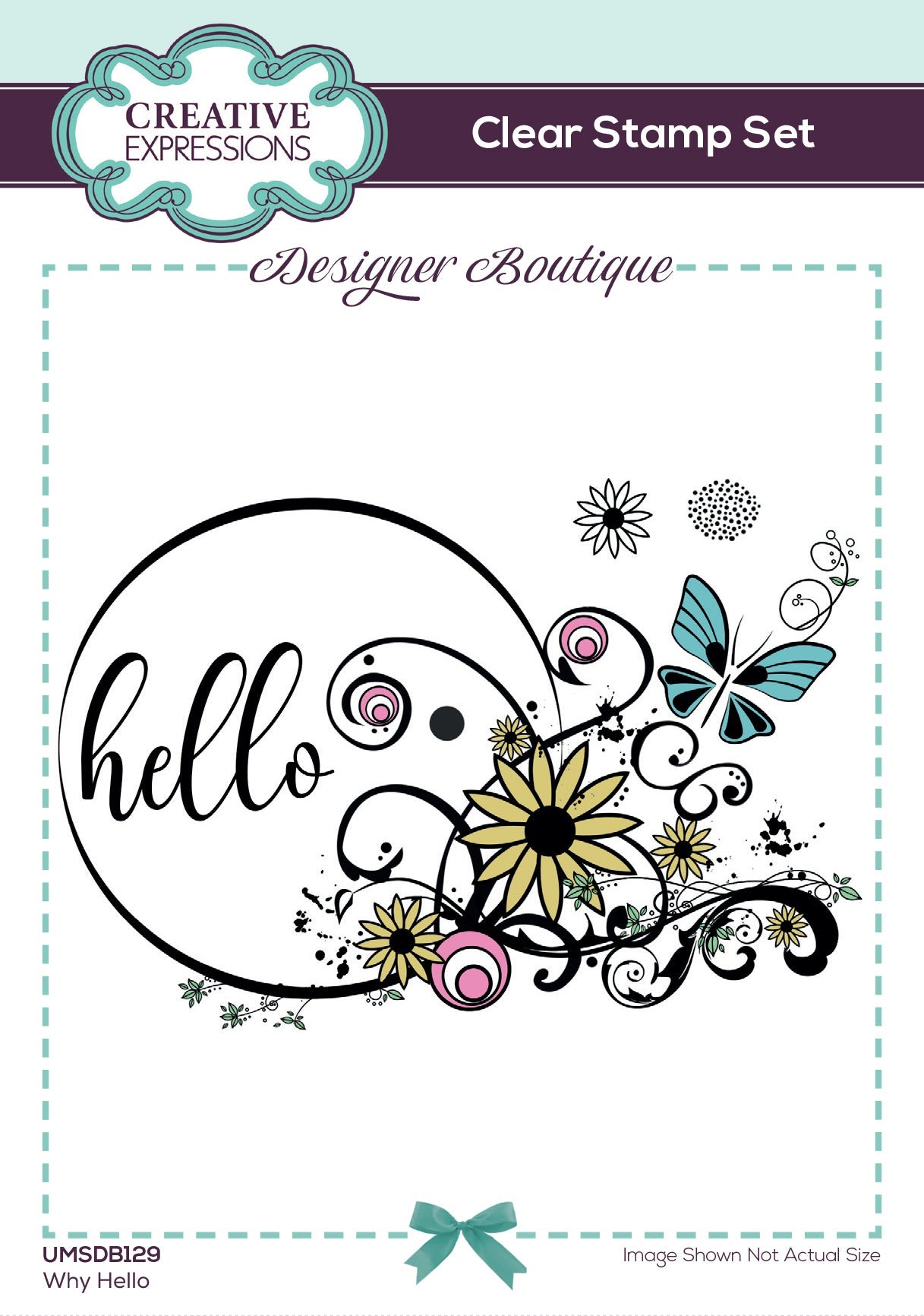 Creative Expressions Designer Boutique Why Hello  6 in x 4 in Clear Stamp Set