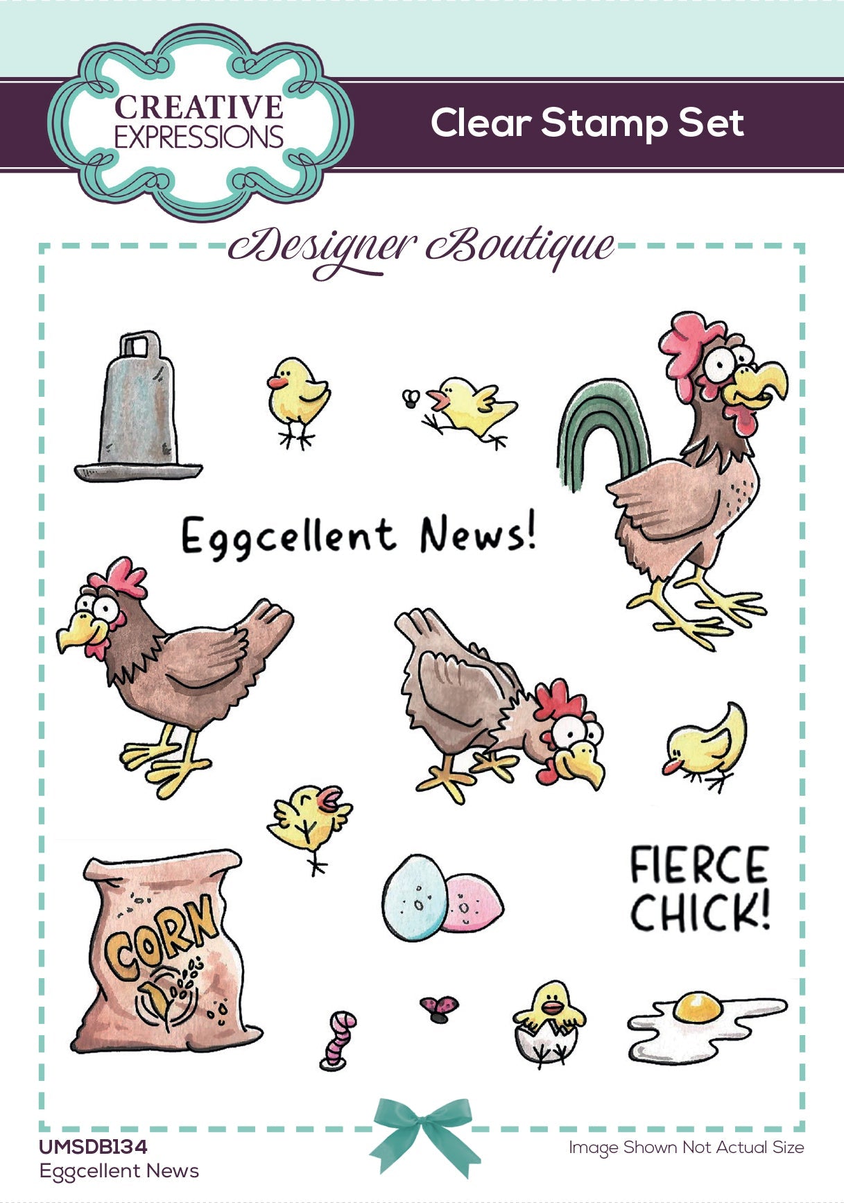 Creative Expressions Eggcellent News 6 in x 4 in Clear Stamp Set