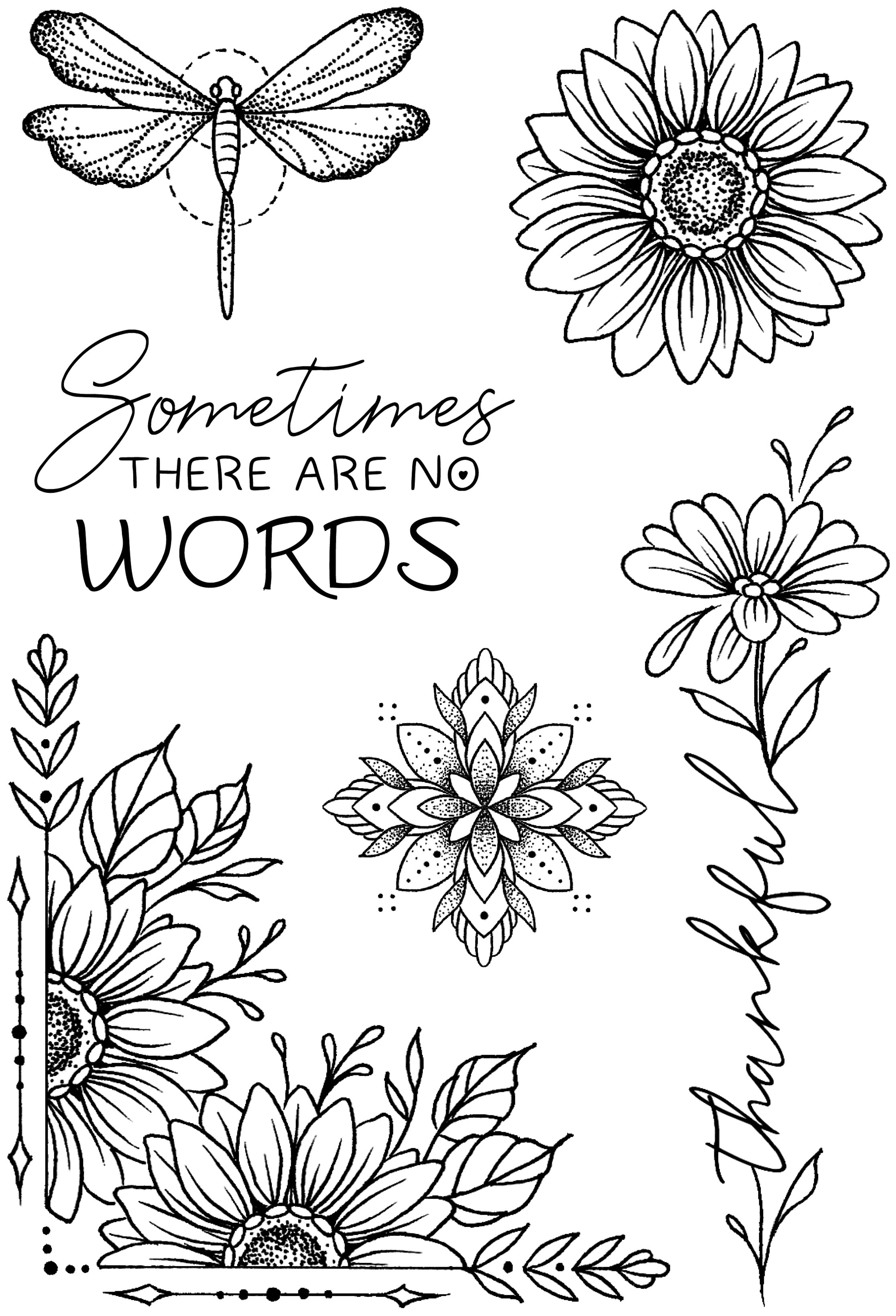 Creative Expressions Designer Boutique Sweet Sunflowers 6 in x 4 in Stamp Set