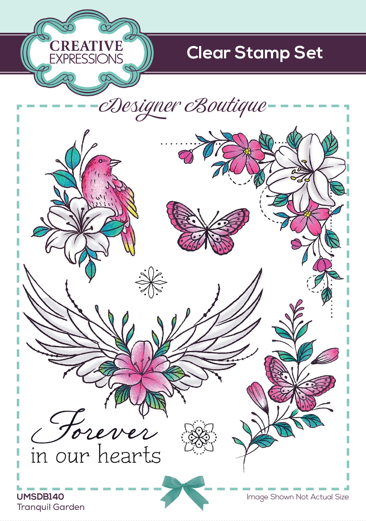 Creative Expressions Designer Boutique Tranquil Garden 6 in x 4 in Stamp Set