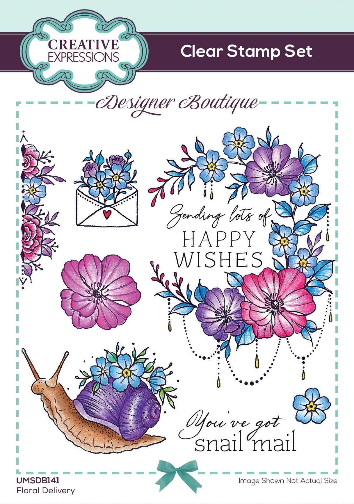 Creative Expressions Designer Boutique Floral Delivery 6 in x 4 in Stamp Set