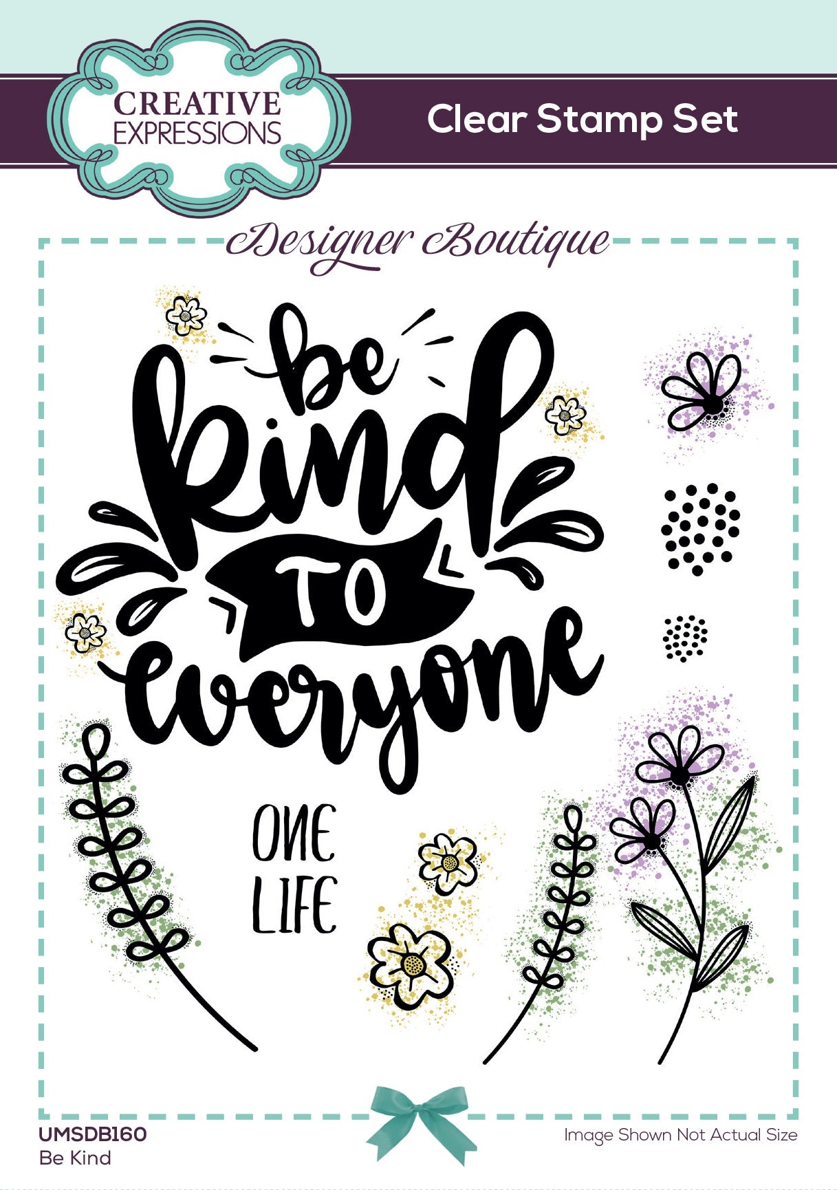 Creative Expressions Designer Boutique Be Kind 6 in x 4 in Stamp Set