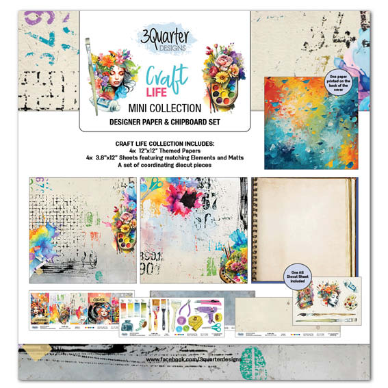 3Quarter Designs Craft Life 12x12 Scrapbook Mini Collection