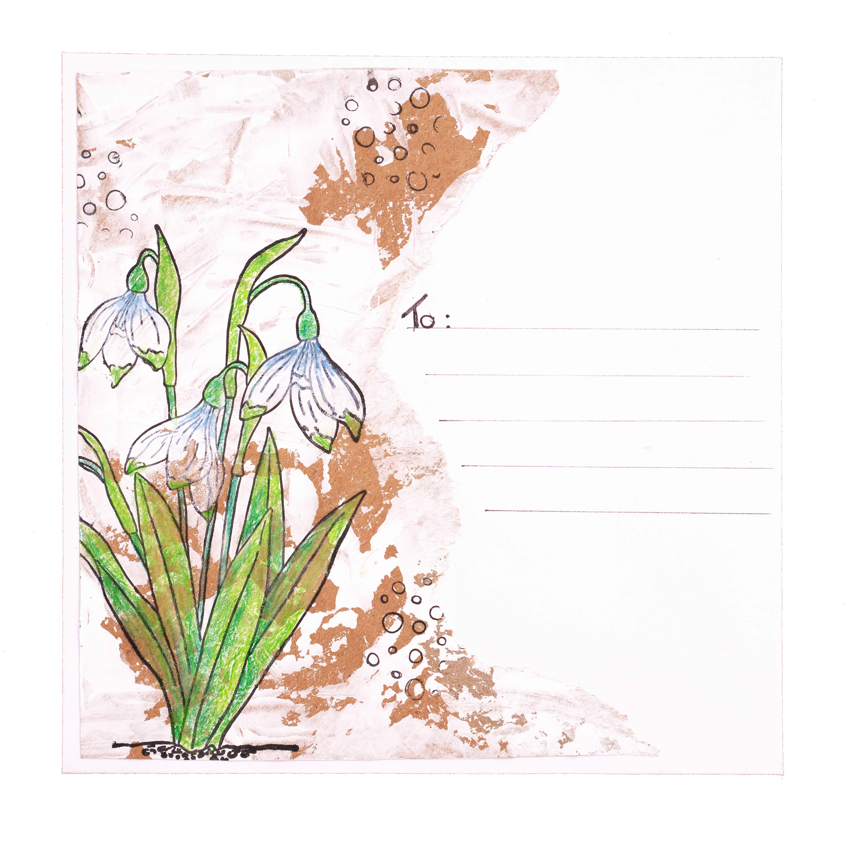 SL Clear Stamp Snowdrops Winter Garden 105x148x3mm 1 PC nr. 158