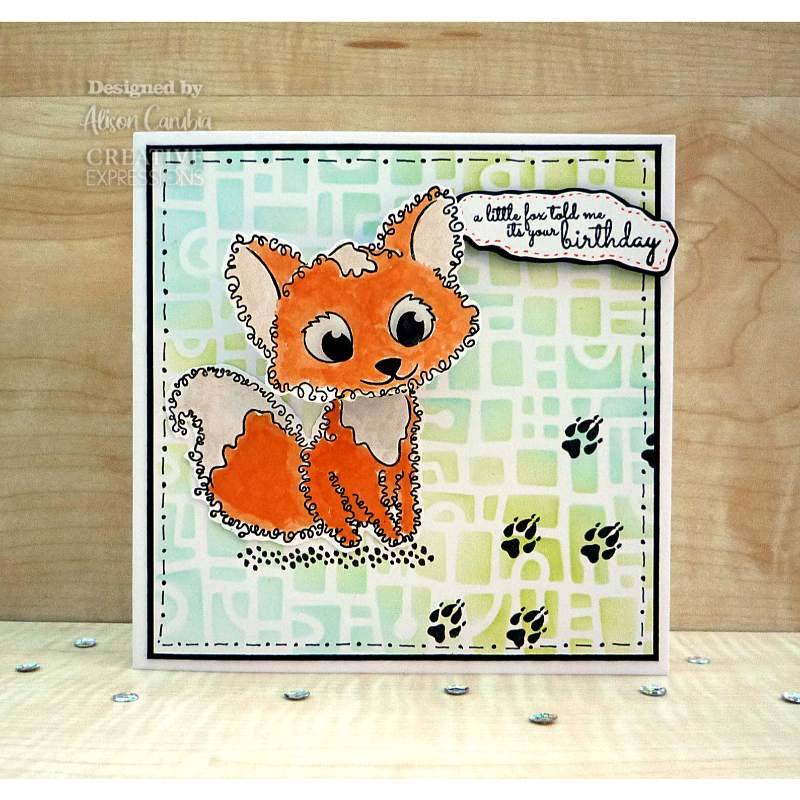 Woodware Clear Singles Fuzzie Friends Freddie Fox 4 in x 6 in Stamp