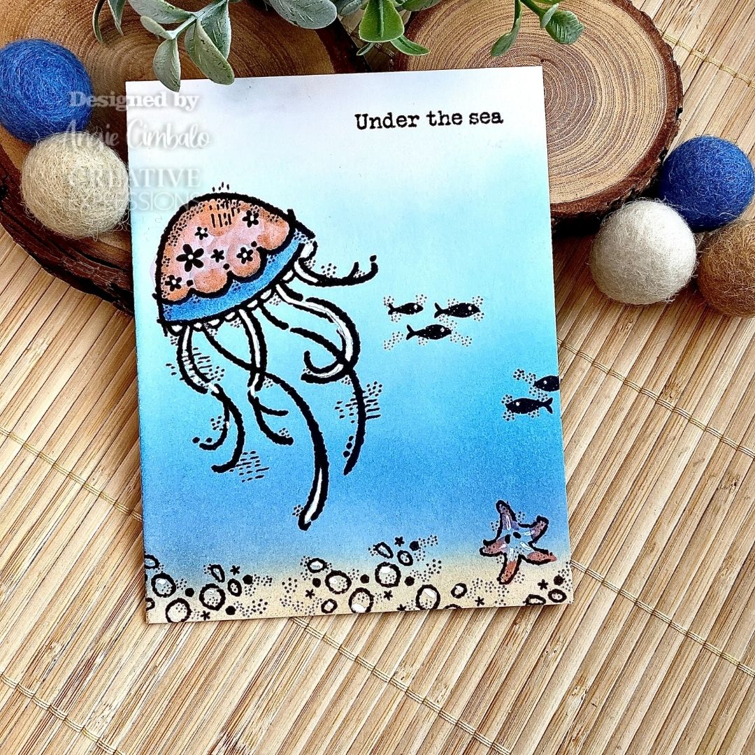 Woodware Clear Singles Under The Sea 4 in x 6 in Stamp