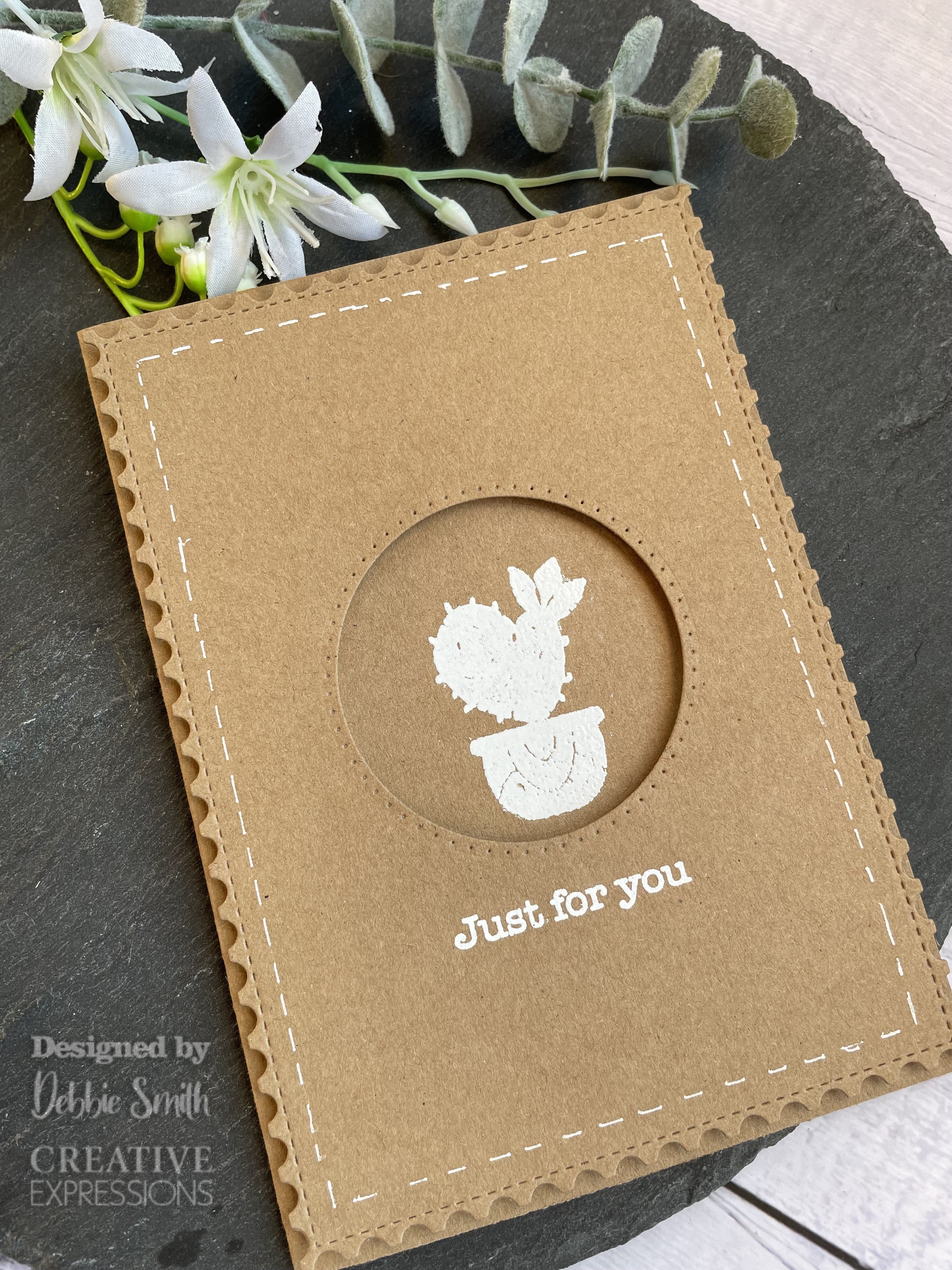 Woodware Clear Singles Build A Cactus 4 in x 6 in Stamp