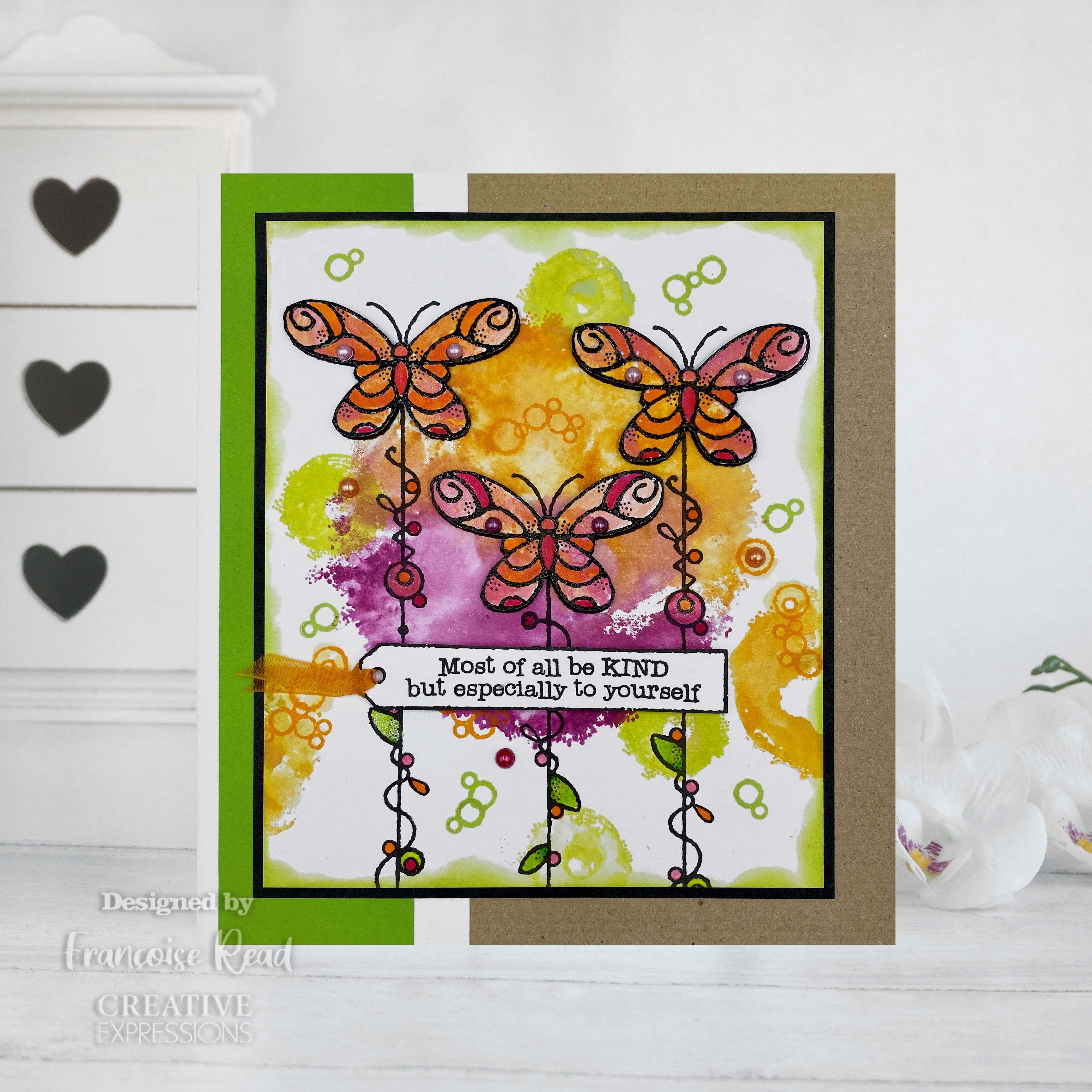 Woodware Clear Singles Wired Butterflies 4 in x 6 in Stamp